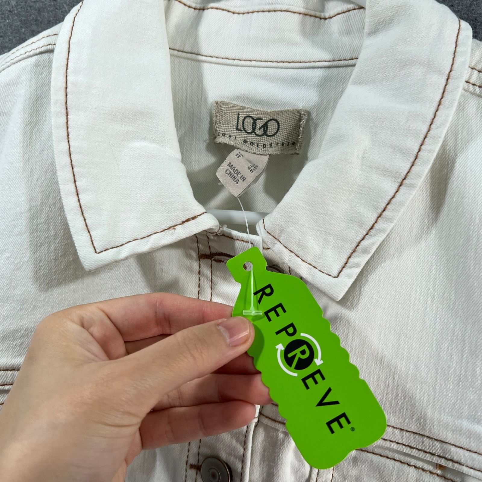 Other LOGO by Lori Goldstein Jeans Jacket 3/4 Sleeve Size XL / US 12-14 / IT 48-50 - 3 Thumbnail