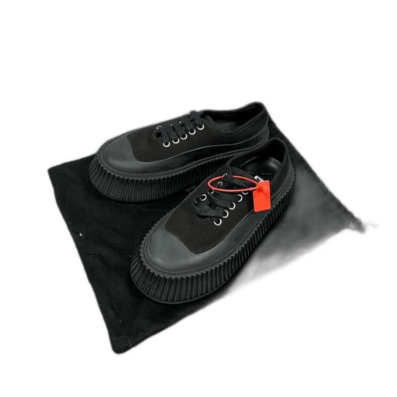 Jil Sander Jil Sander Black Platform Biscuit Shoes Size US 5 / IT 35 - 1 Thumbnail