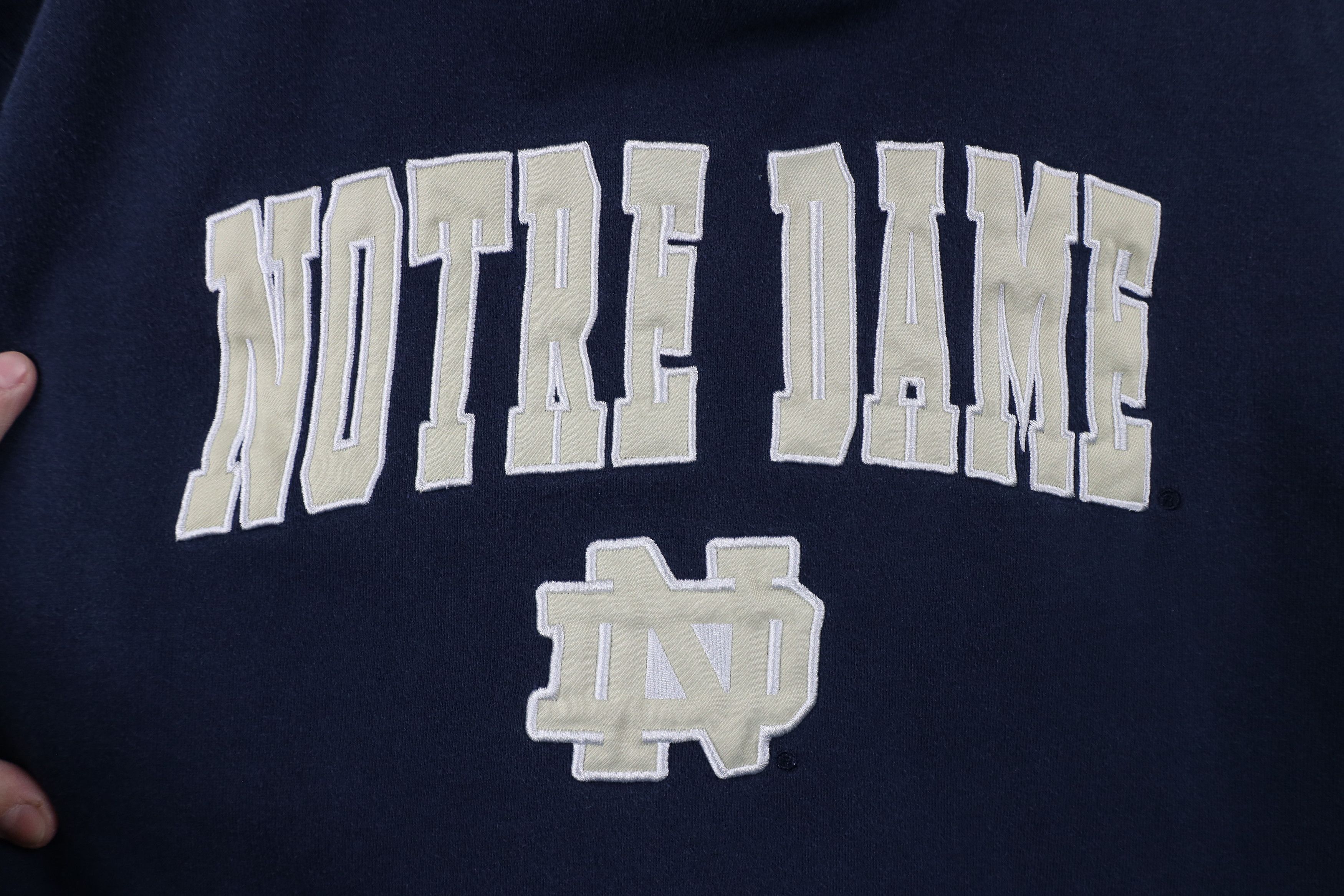 Vintage Vintage Spell Notre Dame University Hoodie Sweatshirt Blue Size US M / EU 48-50 / 2 - 6 Thumbnail