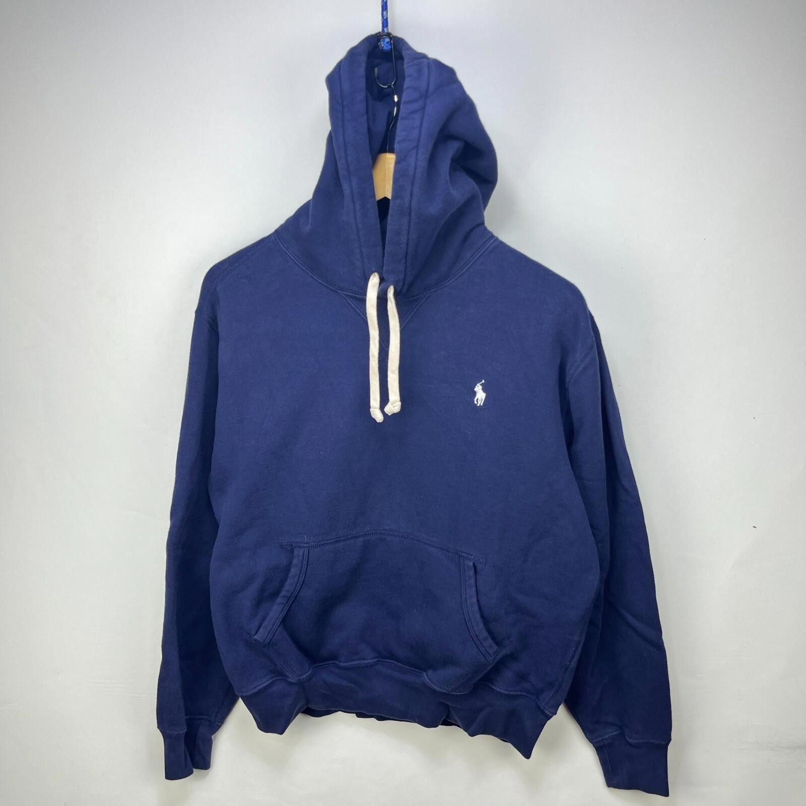 Polo Ralph Lauren Vintage Polo Ralph Lauren Pony Hoodie Medium Navy Blue Size US M / EU 48-50 / 2 - 1 Thumbnail