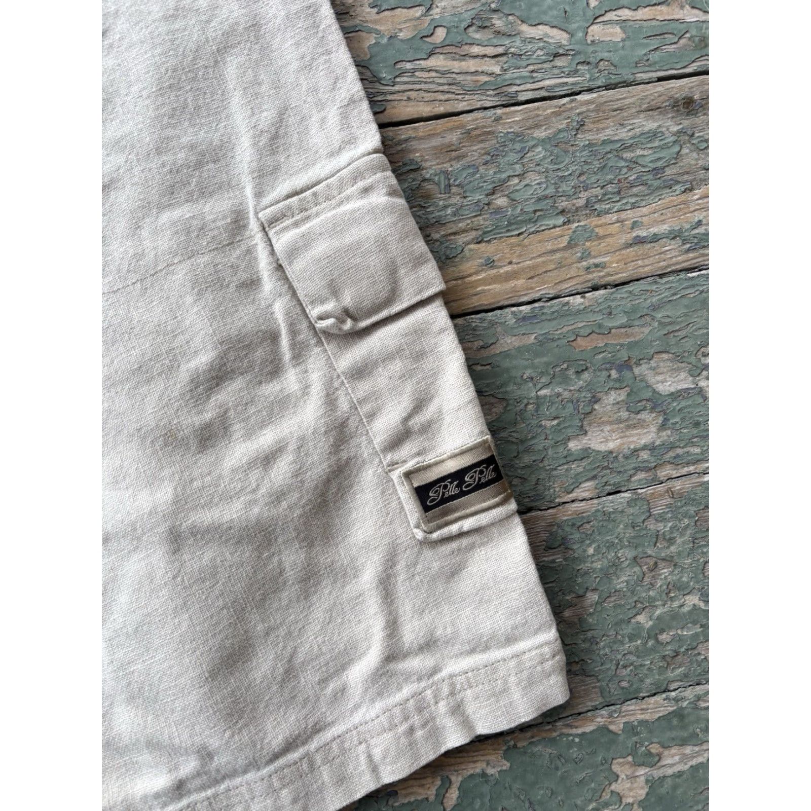 Pelle Pelle Vintage Pelle Pelle Set Mens 3XL Top and Shorts Linen Blend y2k Size US XXL / EU 58 / 5 - 3 Thumbnail