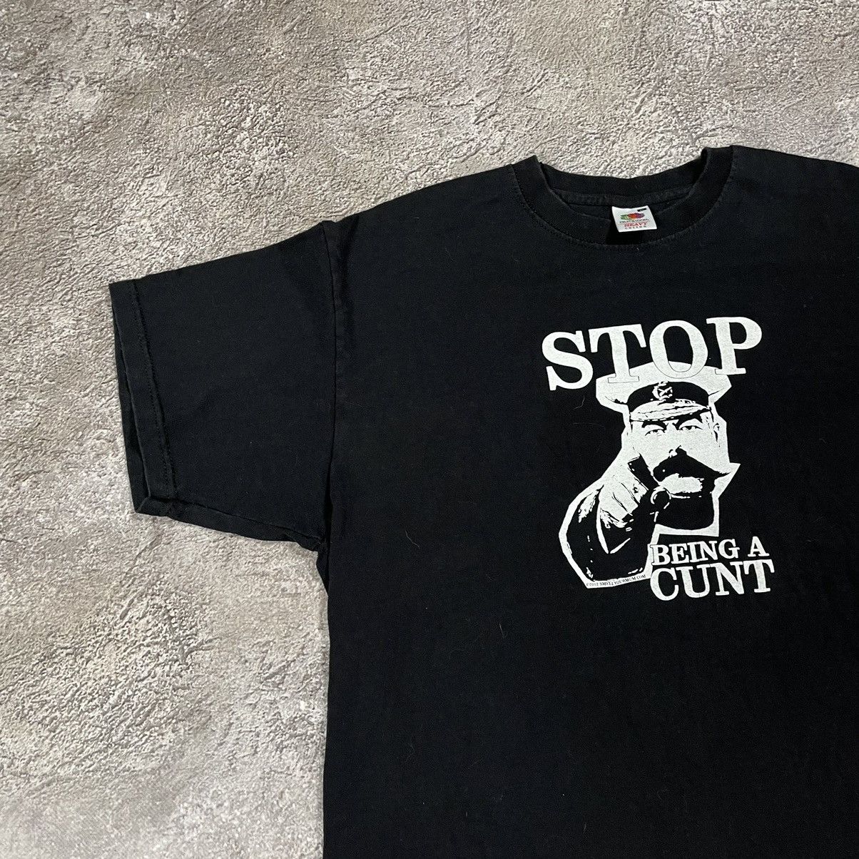 Vintage Vintage ADULT Tee SMELL MOM STOP BEING CUNT L Size US L / EU 52-54 / 3 - 3 Thumbnail