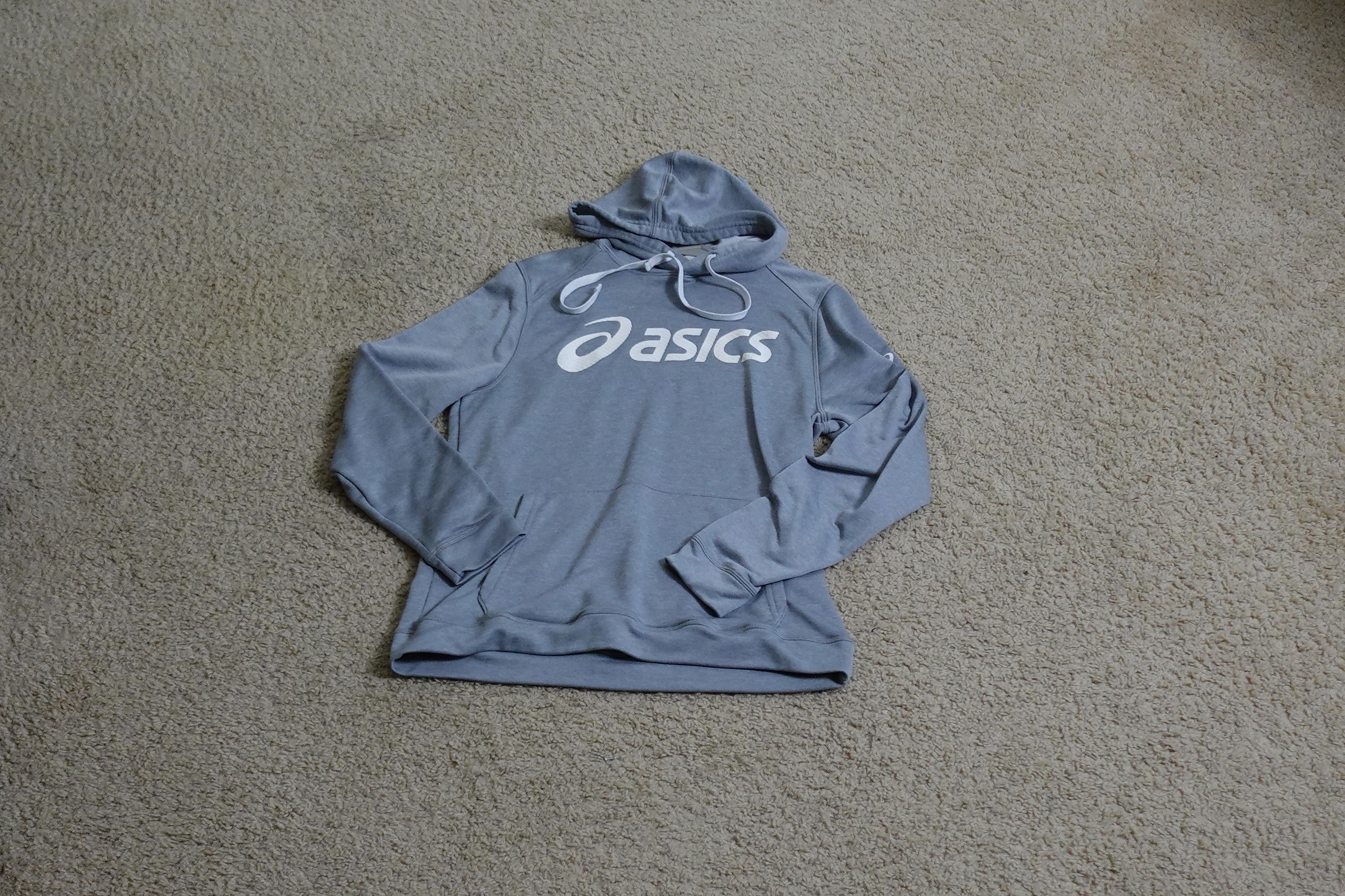 Asics Medium - Asics Running Hooded Sweatshirt Heather Grey Size US M / EU 48-50 / 2 - 1 Thumbnail