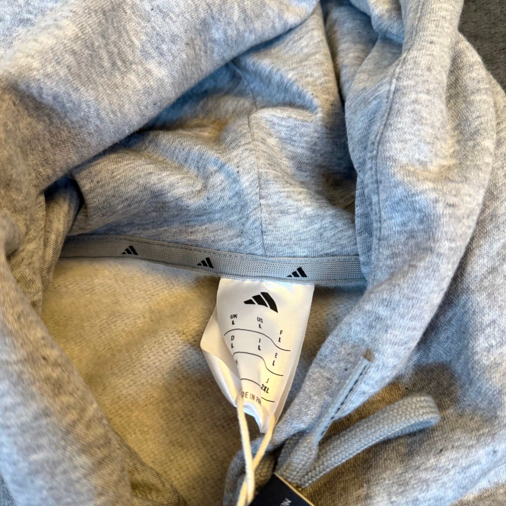 Adidas Adidas Hoodie Mens Large Feelcozy HD Pullover Grey Heather NWT Logo Pocket Knit Fleece Sweatshirt JE3809 Size US L / EU 52-54 / 3 - 4 Thumbnail