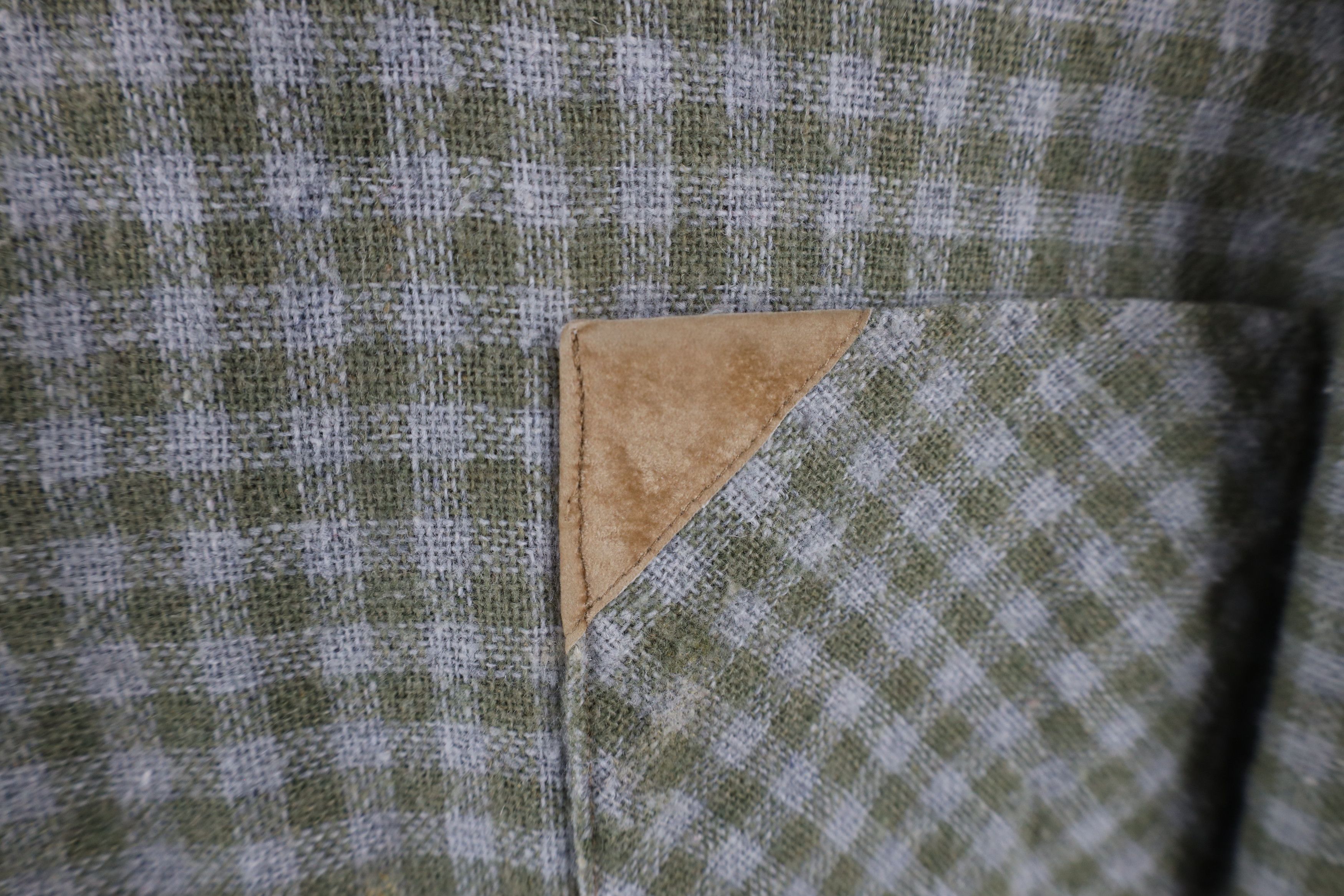 Vintage Vintage 70s Streetwear Leather Trim Wool Knit Button Shirt Size US M / EU 48-50 / 2 - 4 Thumbnail