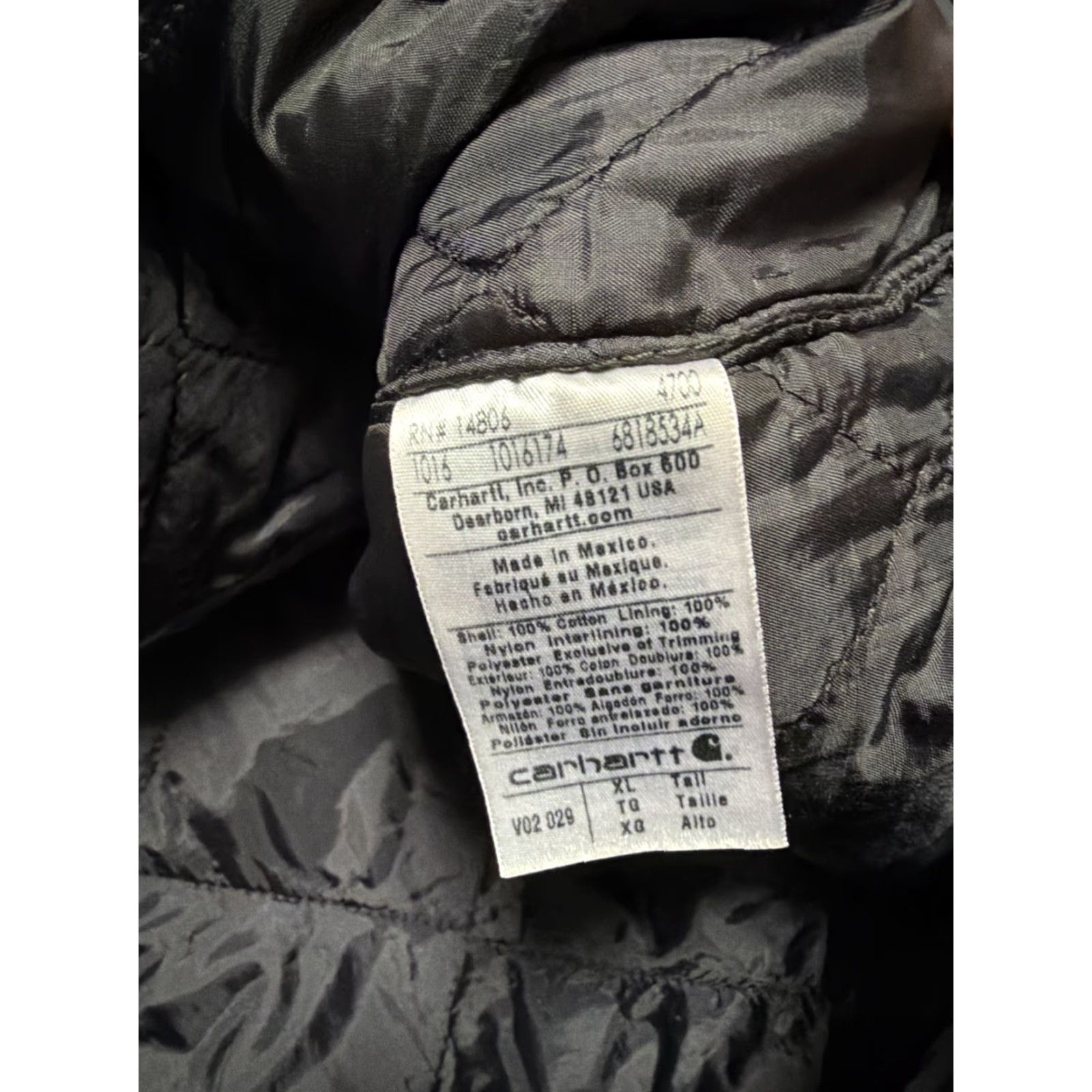 Carhartt VINTAGE Carhartt Vest Canvas Arctic Quilted Lined XL Tall Grey Charcoal Workwear Unisex Adults 90s Y2K Vintage City USA Size US XL / EU 56 / 4 - 6 Thumbnail