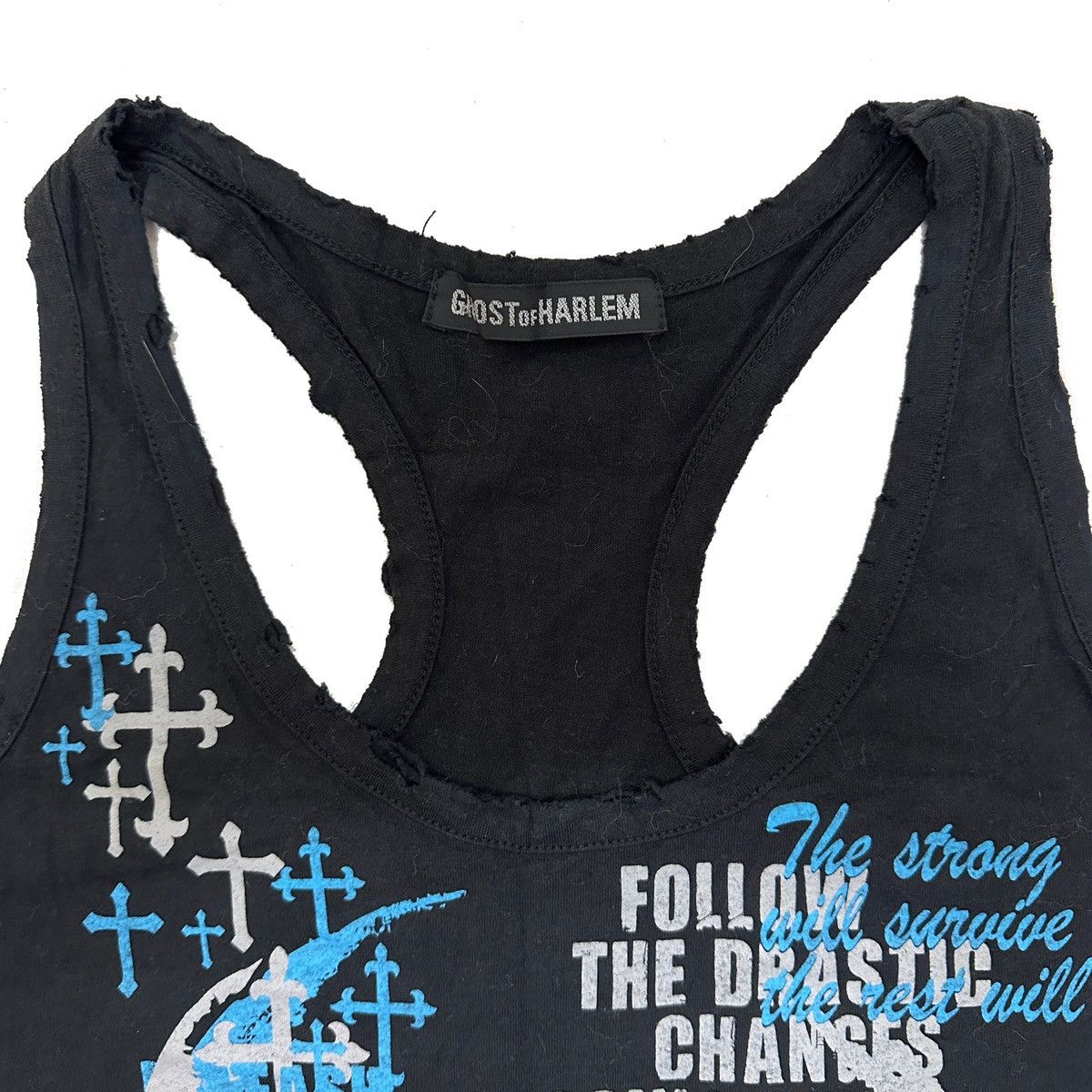 Beauty Beast Y2K Ghost Of Harlem Punk Seditionaries Distressed Tank Top Size S / US 4 / IT 40 - 4 Thumbnail