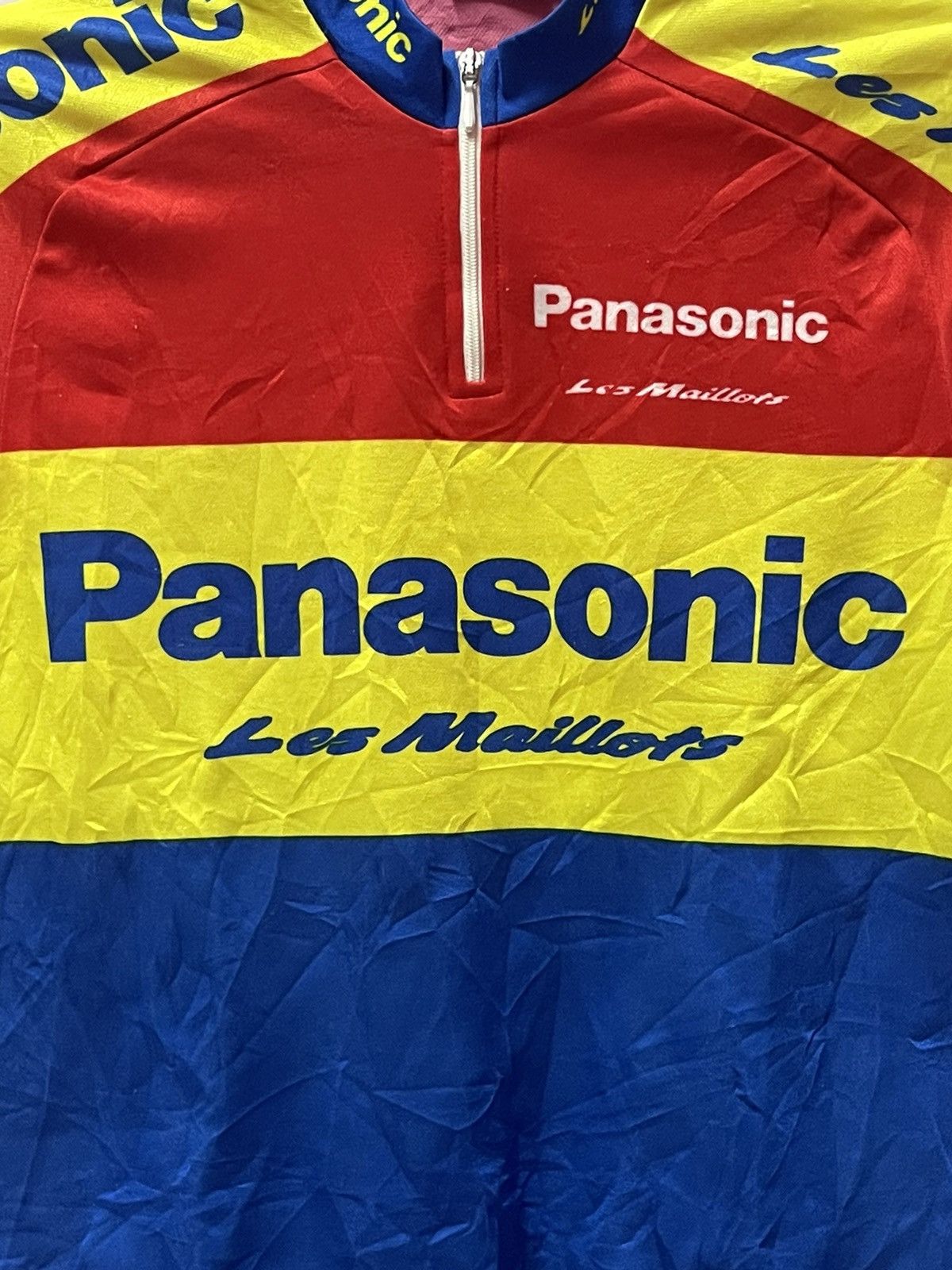 Japanese Brand × Vintage Vintage Panasonic Les Maillots Cycling Jersey Very Rare🔥🔥 Size US M / EU 48-50 / 2 - 2 Thumbnail