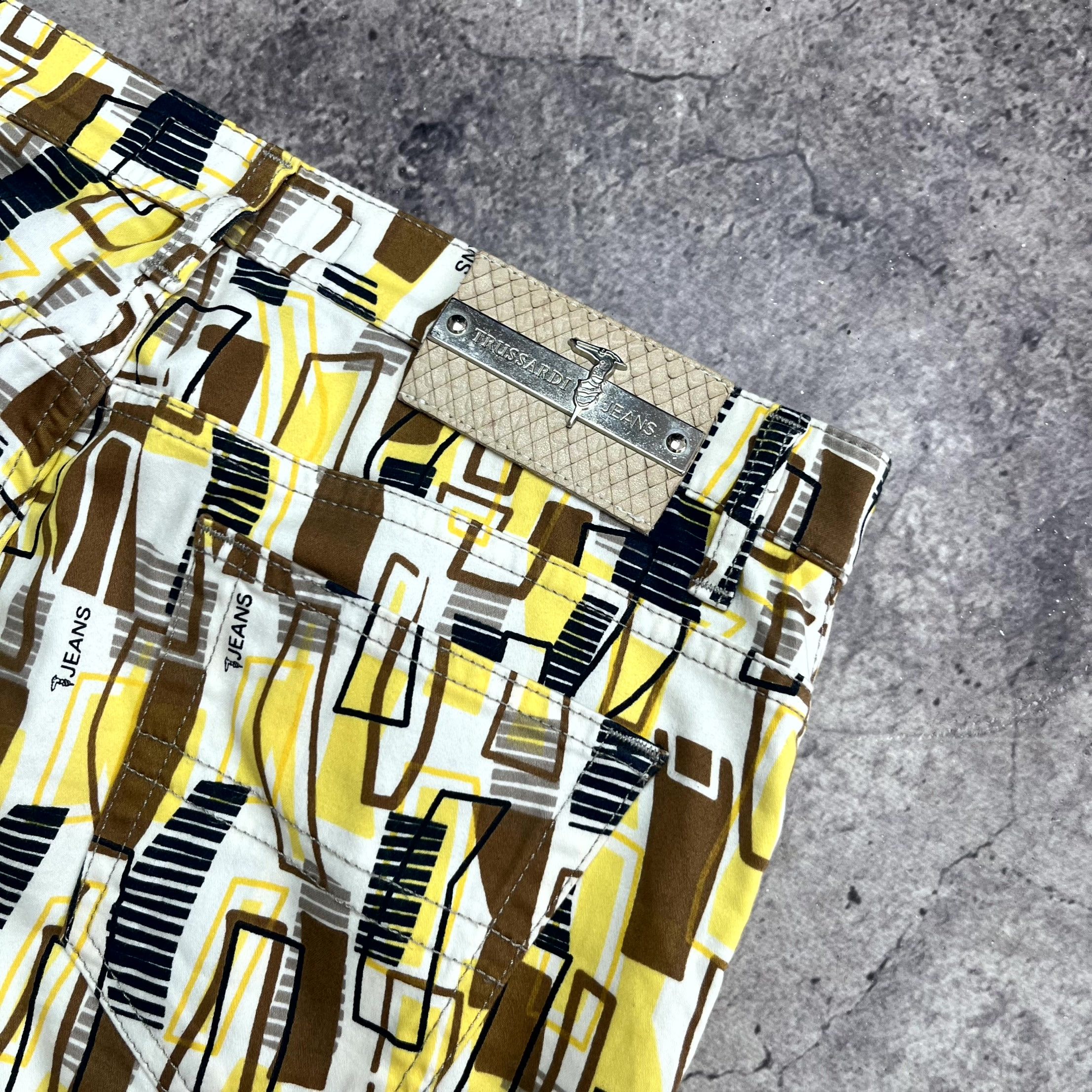 Trussardi Y2K Trussardi Abstract Geometric Pants Yellow Jeans Size 30 Size 30" / US 8 / IT 44 - 6 Thumbnail