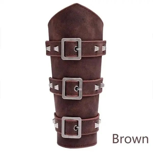 VIBE Leather Armor Arm Gauntlet Wristband Size ONE SIZE - 4 Thumbnail