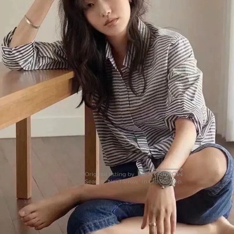 Chanel Chanel Logo Stripe Tie Waist Shirt. Size US S / EU 44-46 / 1 - 1 Thumbnail
