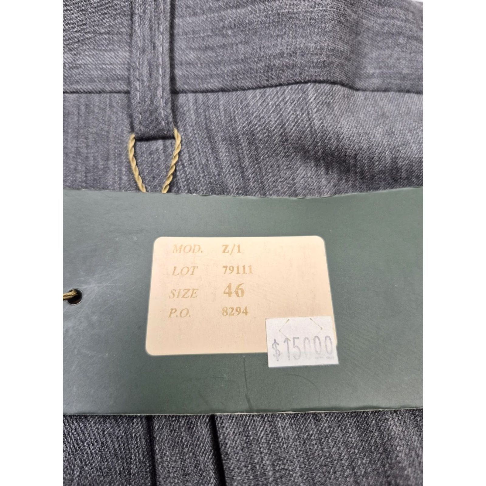 Vintage VTG Zanieri Dress Pants Mens 40x36 Gray Wool Pleated Straight Super 100s Italy Size US 30 / EU 46 - 4 Thumbnail