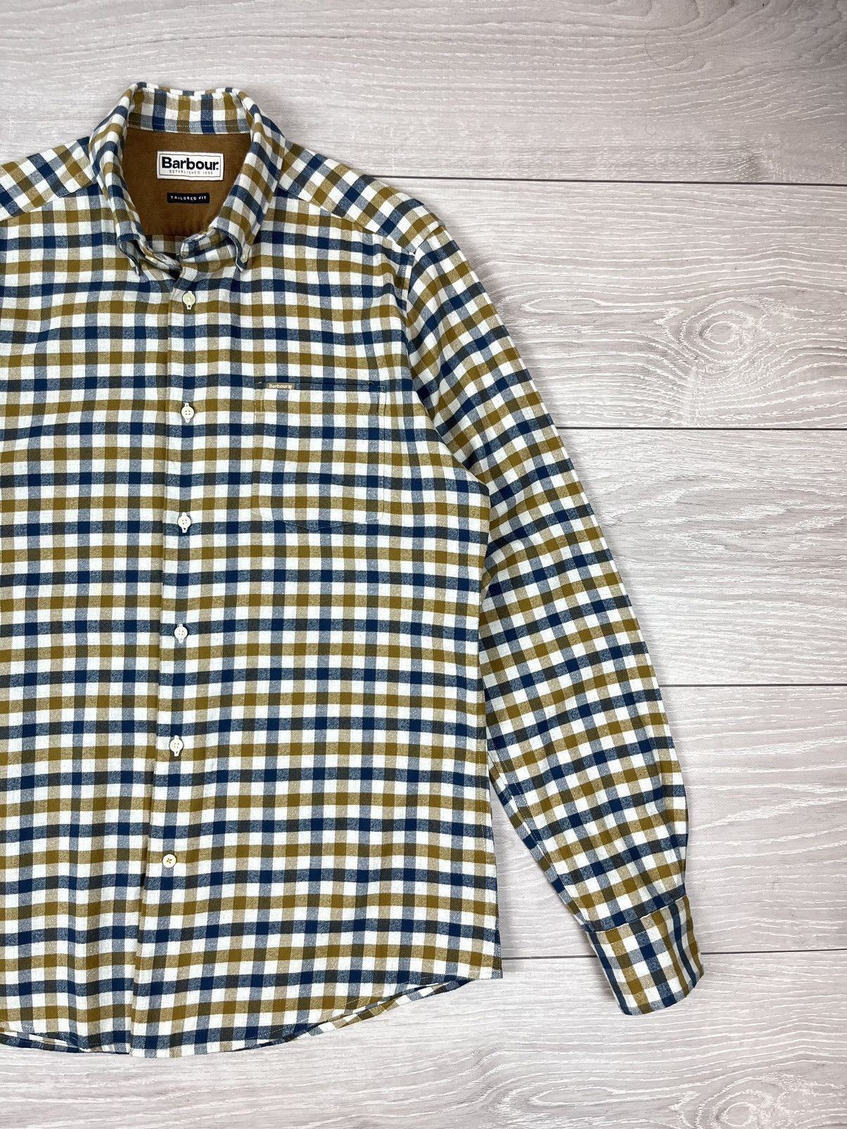 Barbour Barbour Rothe Tailored Flannel Checkered Shirt Size US M / EU 48-50 / 2 - 3 Thumbnail