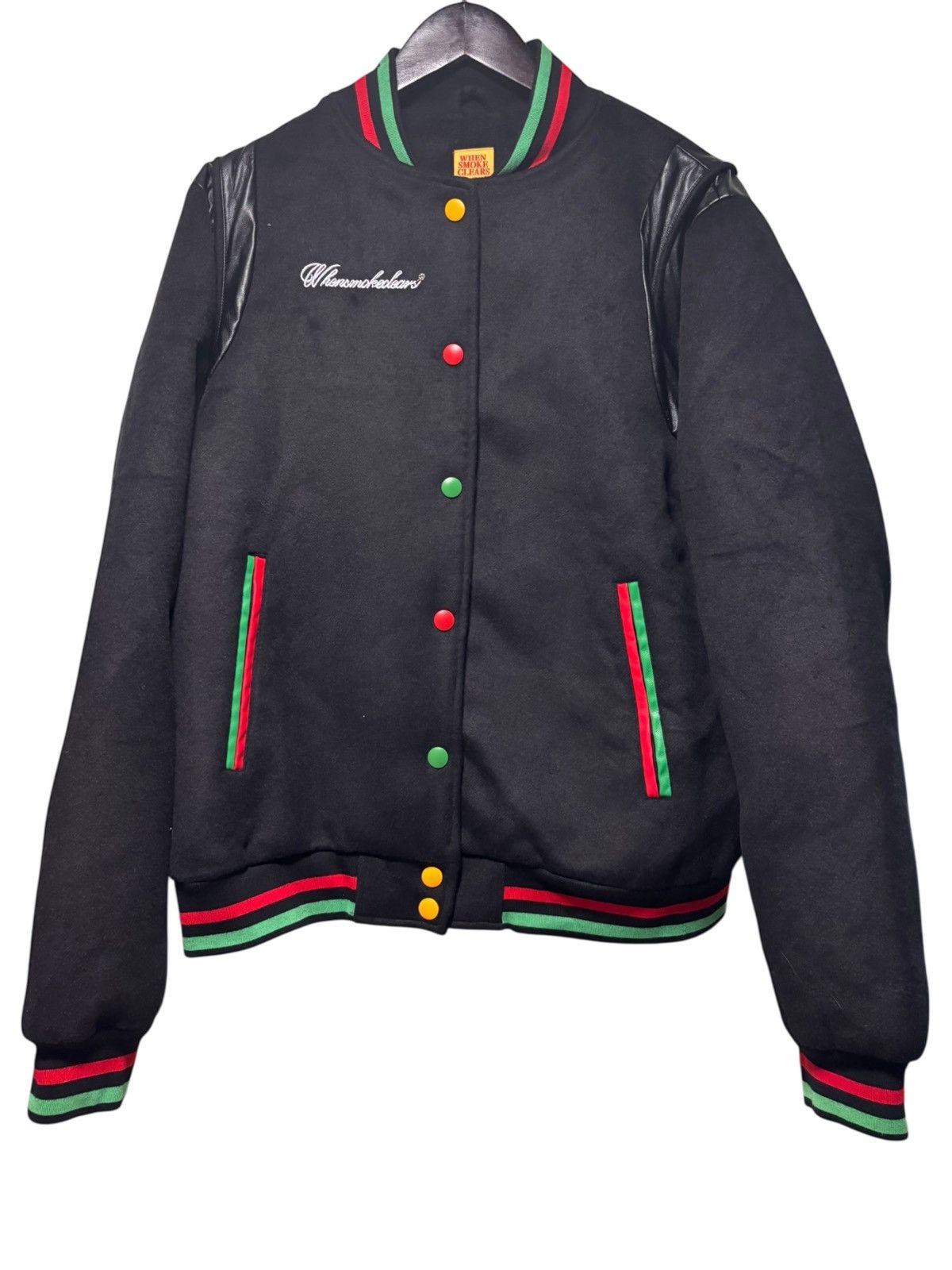 Whensmokeclears When Smoke Clears RGB Varsity Wool Bomber Jacket RARE Size US XXL / EU 58 / 5 - 1 Thumbnail