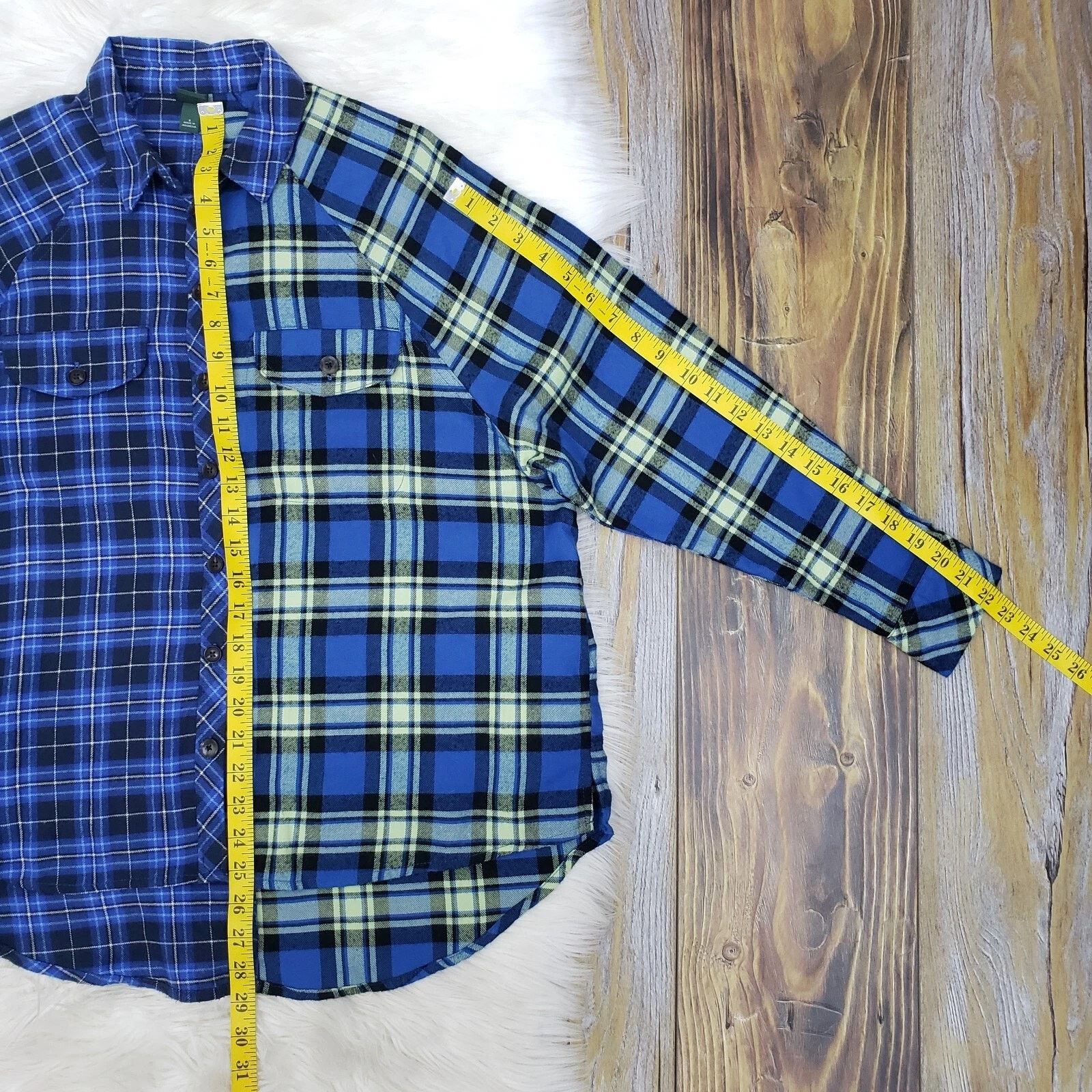 Other Wild Fable Flannel Oversized Boyfriend Shirt Spliced Plaid S Size S / US 4 / IT 40 - 13 Thumbnail