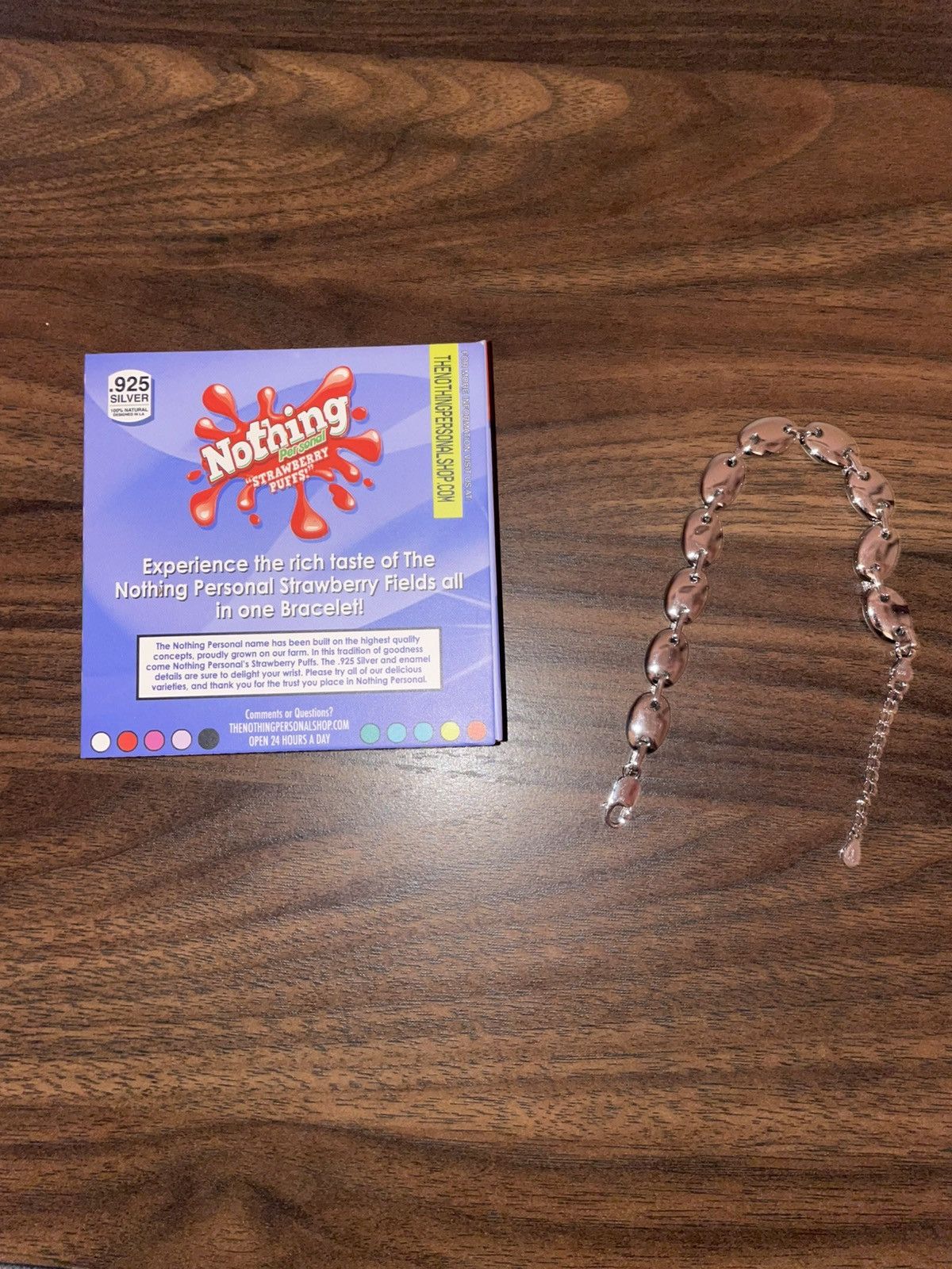 Nothing Personal Nothing Personal Strawberry Puffs Silver Bracelet 1/100 Used Size ONE SIZE - 4 Thumbnail