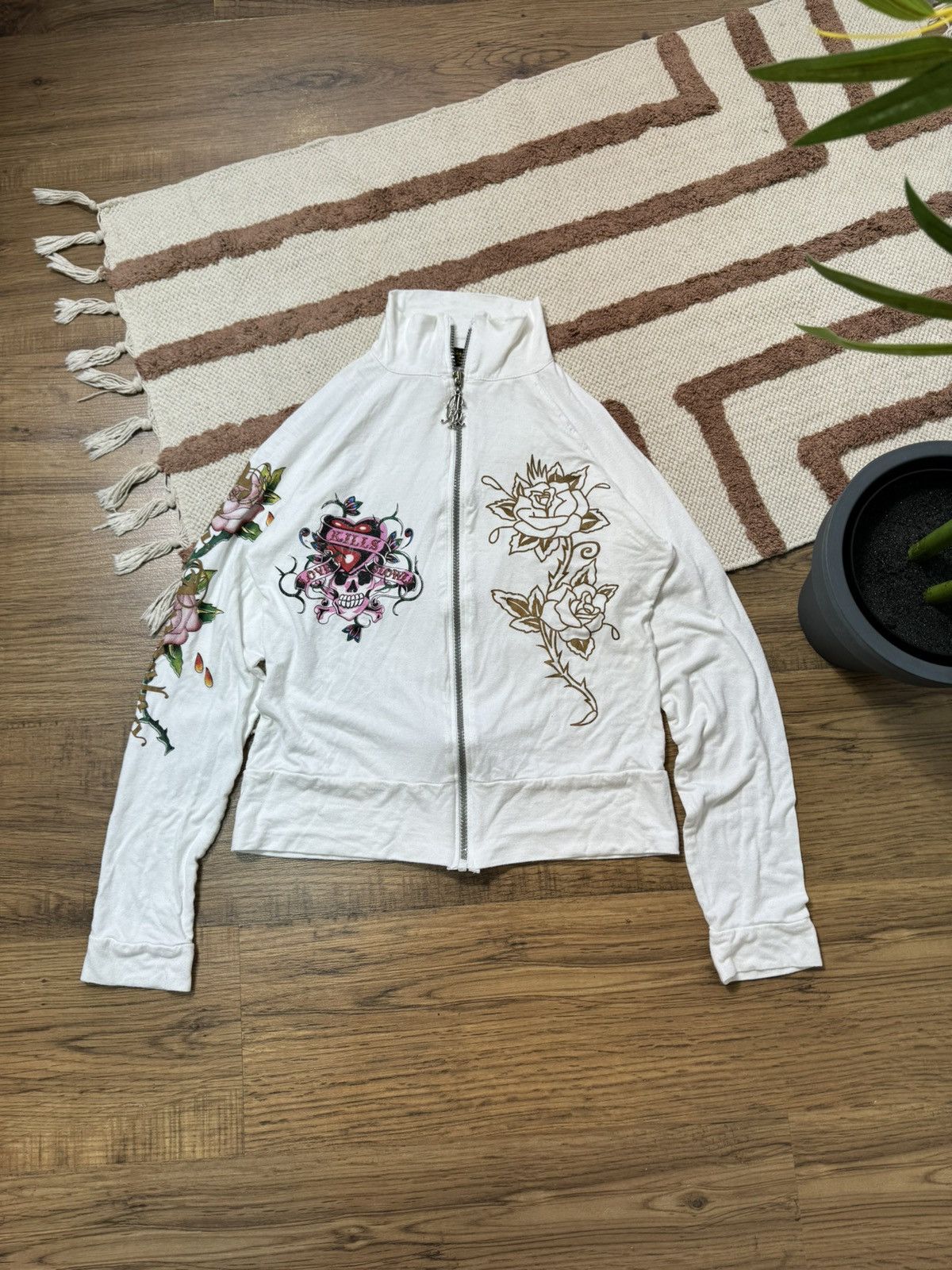 Ed Hardy VINTAGE ED HARDY PRINTED ZIP HOODIE Size M / US 6-8 / IT 42-44 - 2 Thumbnail