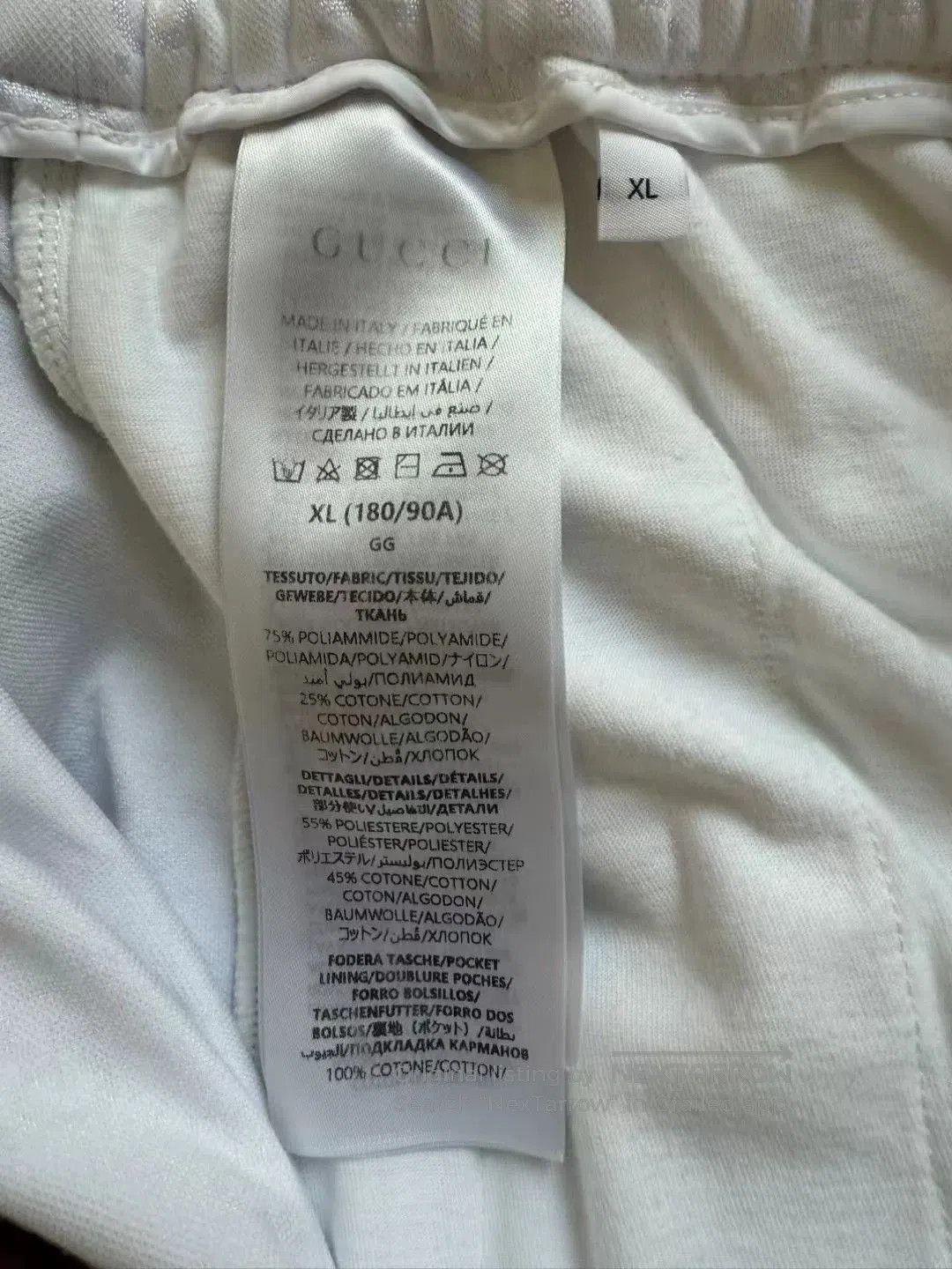 Gucci 25 New White All-Over Logo Shorts.