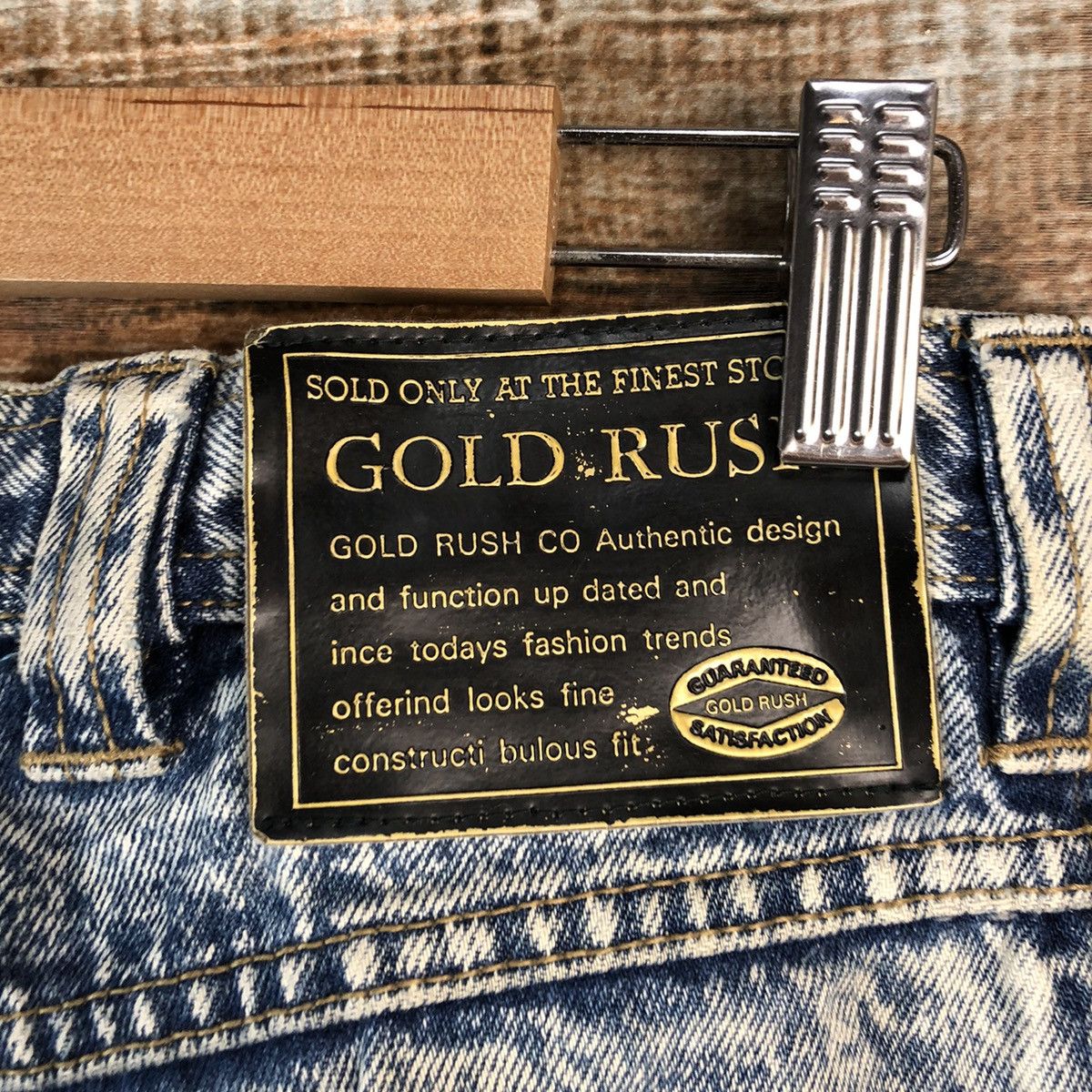 Vintage Gold Rush vintage sand Blue Denim Pants #A2127 Size US 27 - 19 Thumbnail