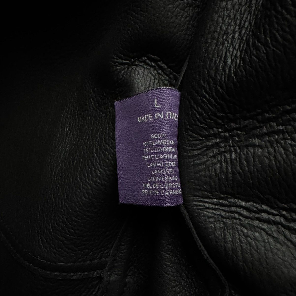 Ralph Lauren Purple Label Ralph Lauren Purple Label Black Lamb Leather Safari Jacket Size US L / EU 52-54 / 3 - 15 Thumbnail