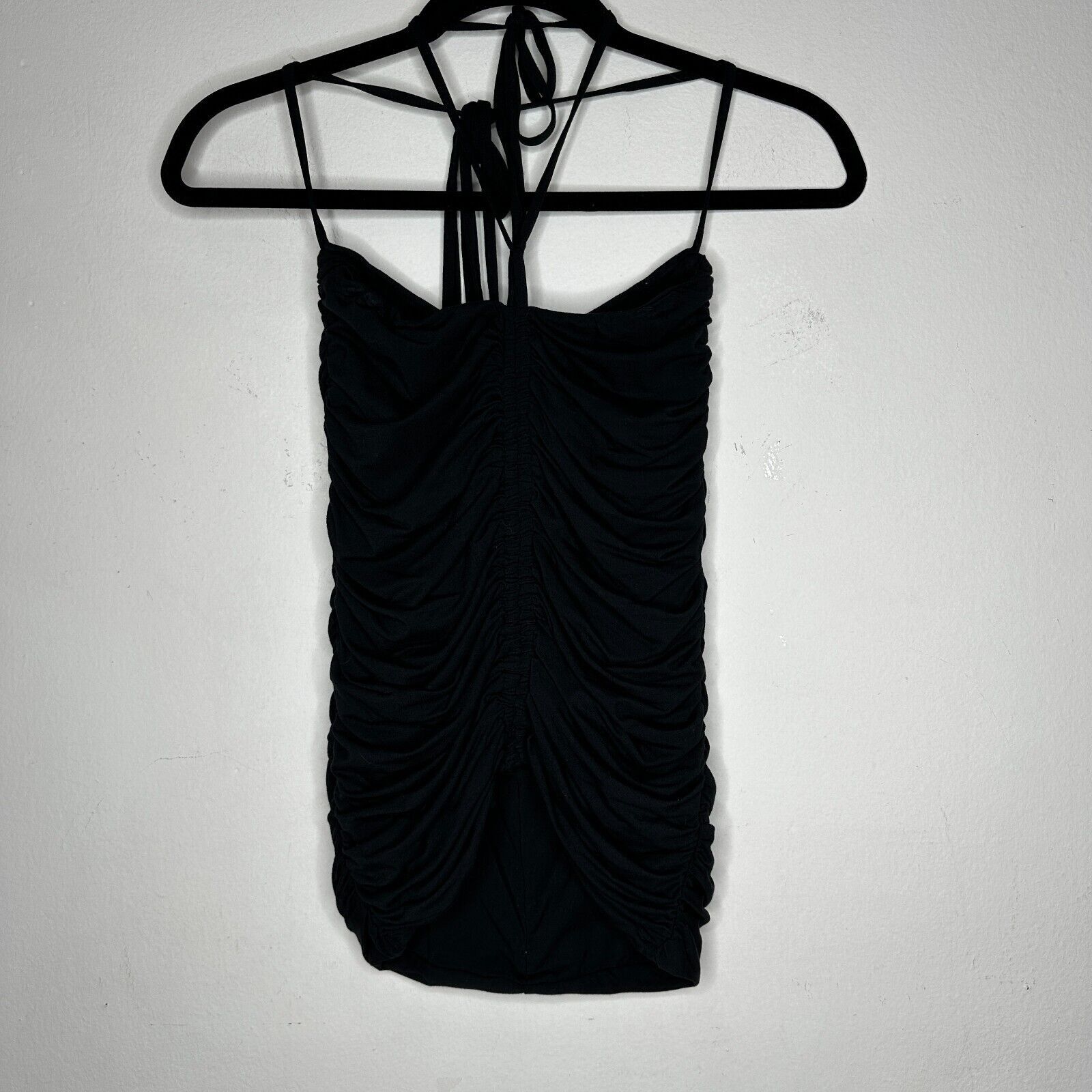 Other I.AM.GIA Black Ruched Mid-Rise Wrap Self Tie Waist Skirt XS Size 26" / US 2 / IT 38 - 1 Thumbnail