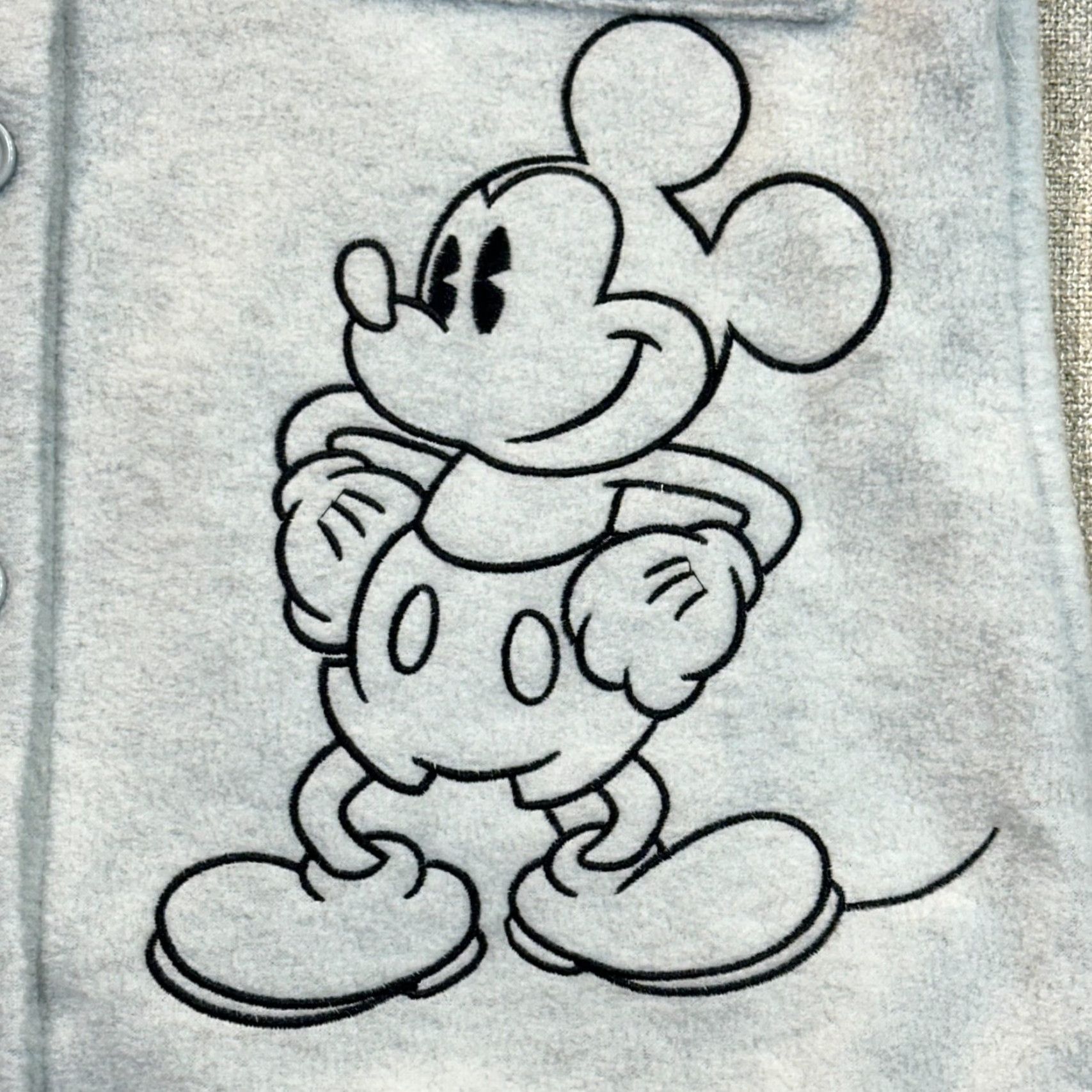Vintage Mickey Mouse Women's XS Fleece Shacket Embroidered Gray Polyester Heather Shacket Casual Disney Cartoon Club Theme Vintage: No, Brand: Freeze? Size XS / US 0-2 / IT 36-38 - 5 Thumbnail