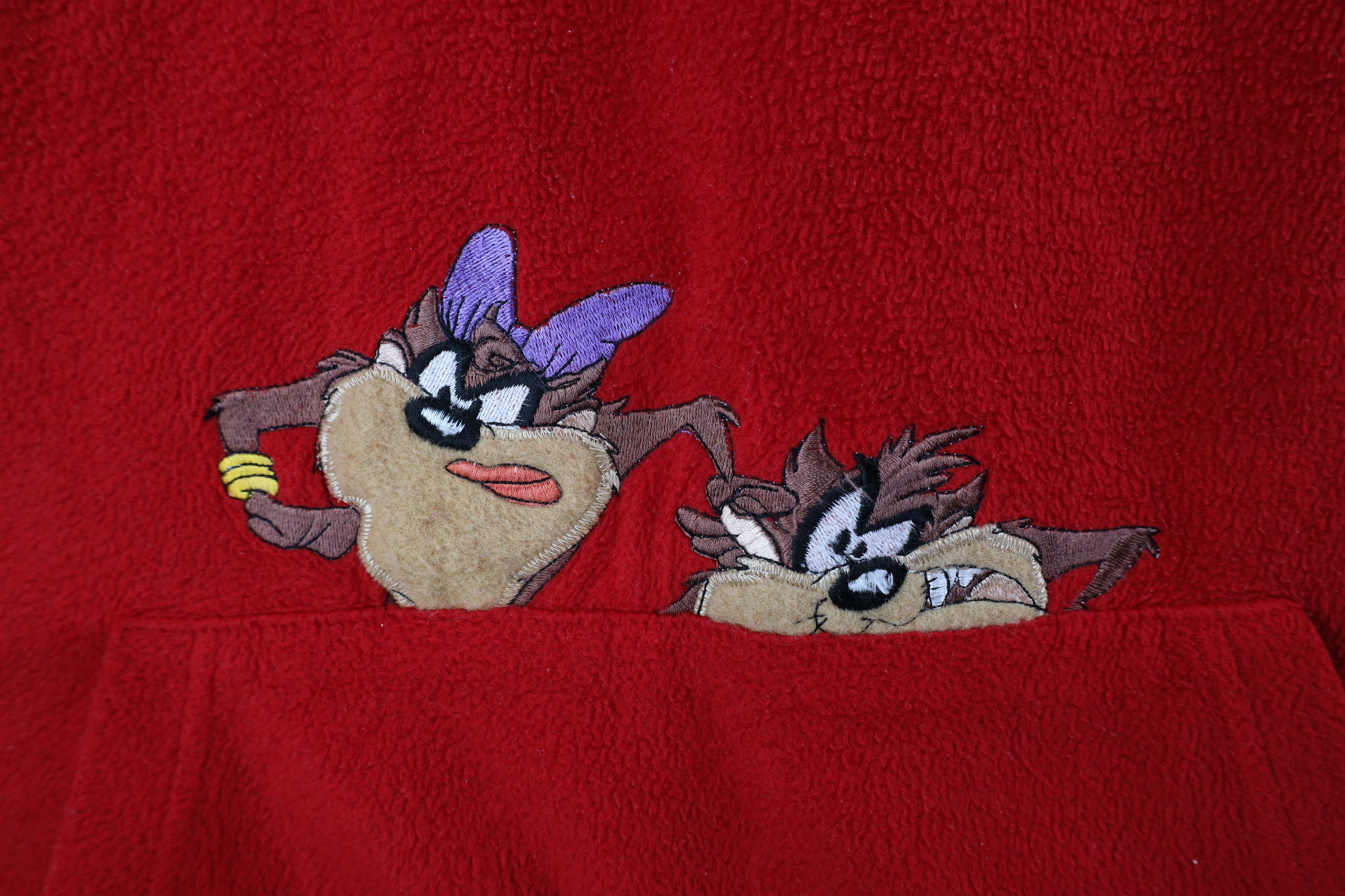 Vintage Vintage 90s Looney Tunes Taz She Devil Fleece Hoodie Size 4XL / US 24-26 - 4 Thumbnail