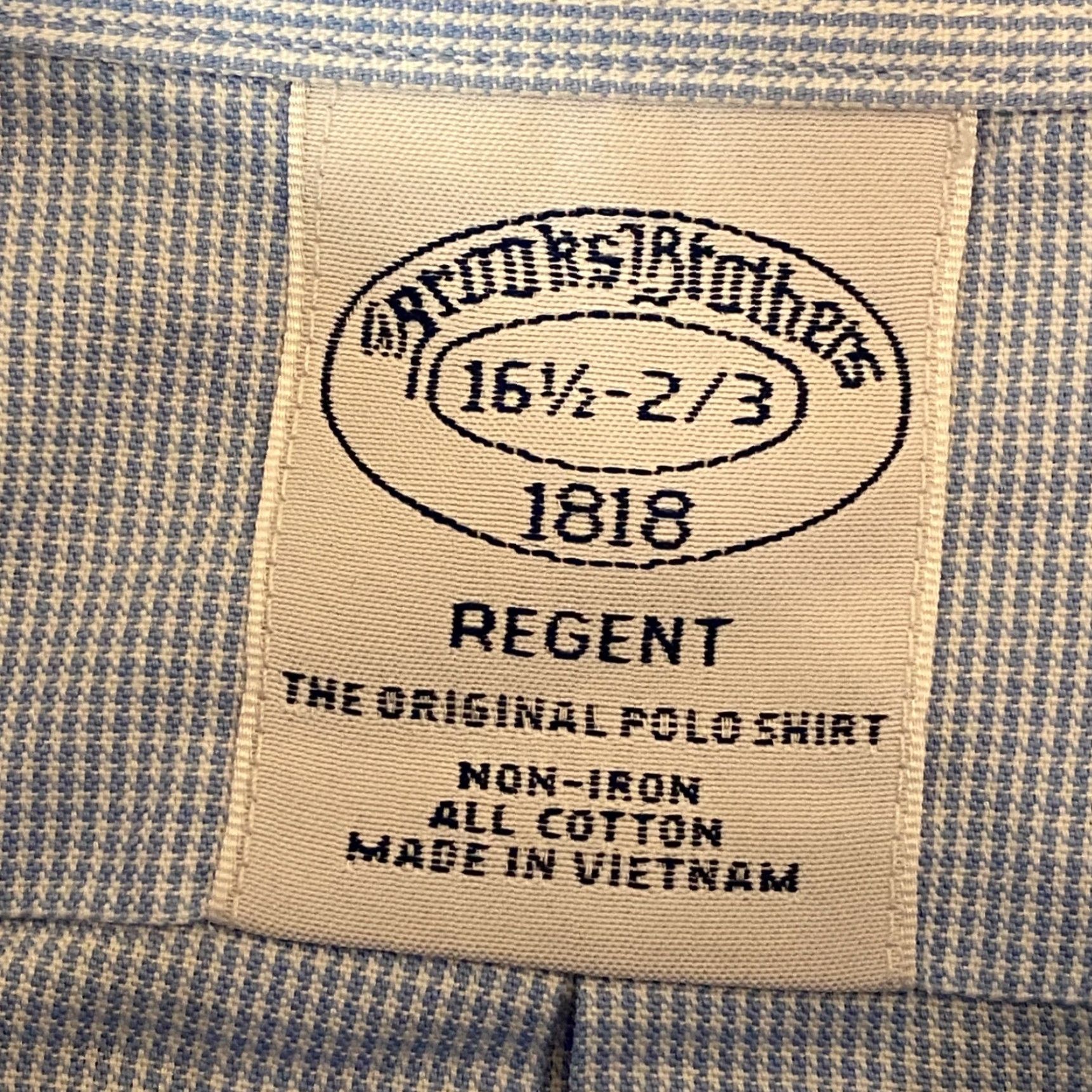 Brooks Brothers Brooks Brothers Shirt Mens 16.5 Regent Blue Herringbone Button Down Dress Shirt Lat 16.5 Mens Blue Brooks Brothers Shirt Size US XL / EU 56 / 4 - 3 Thumbnail