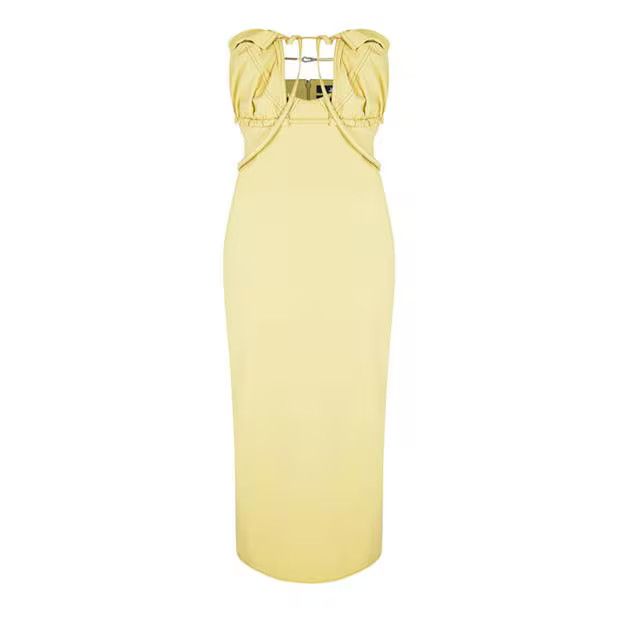 Jacquemus o1g2r1mq1024 Bikini Midi Dress in Light Yellow Size XS / US 0-2 / IT 36-38 - 1 Thumbnail