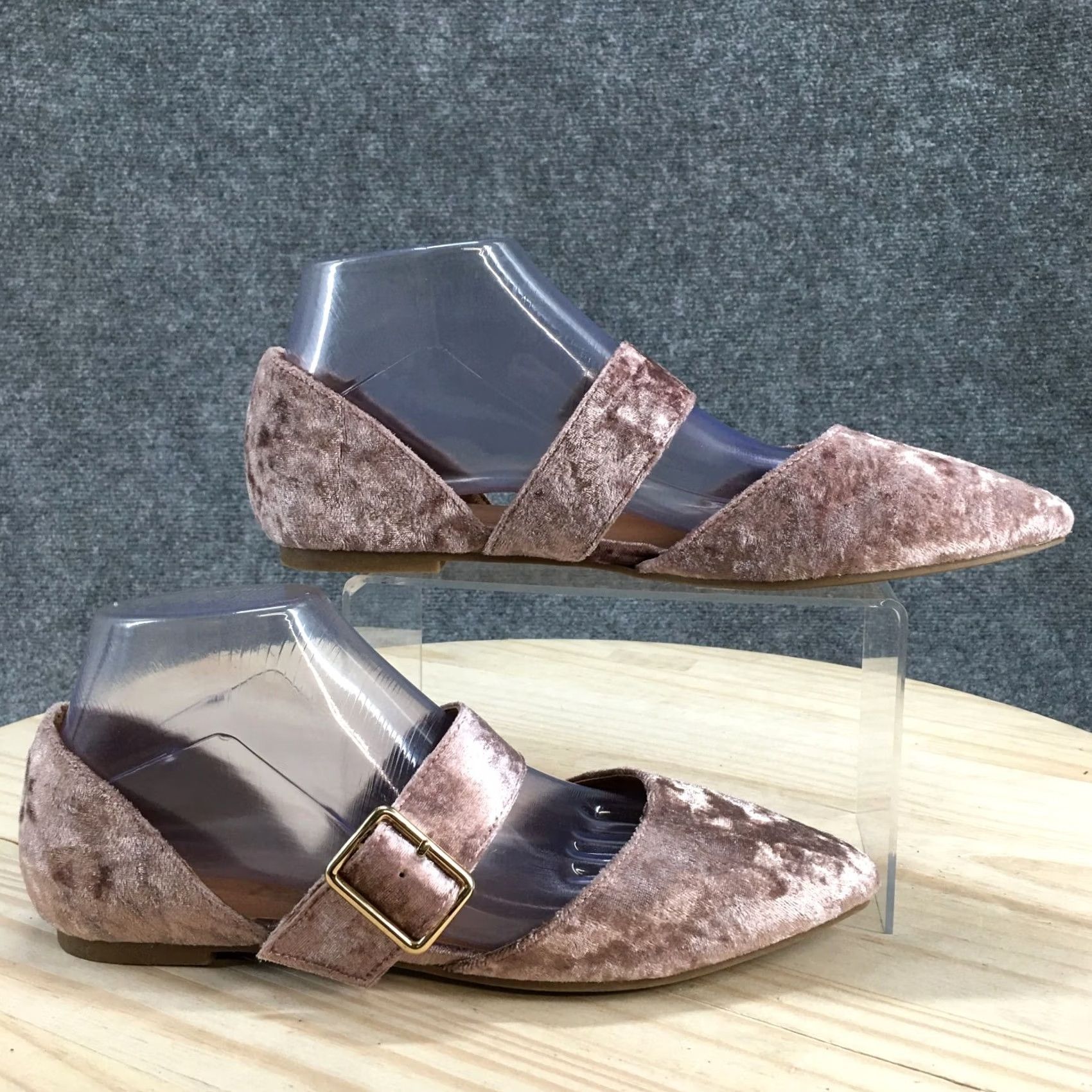 Vintage American Eagles Womens Mary Jane Comfort Pink Fabric Buckle Straps Shoes Size ONE SIZE - 2 Thumbnail