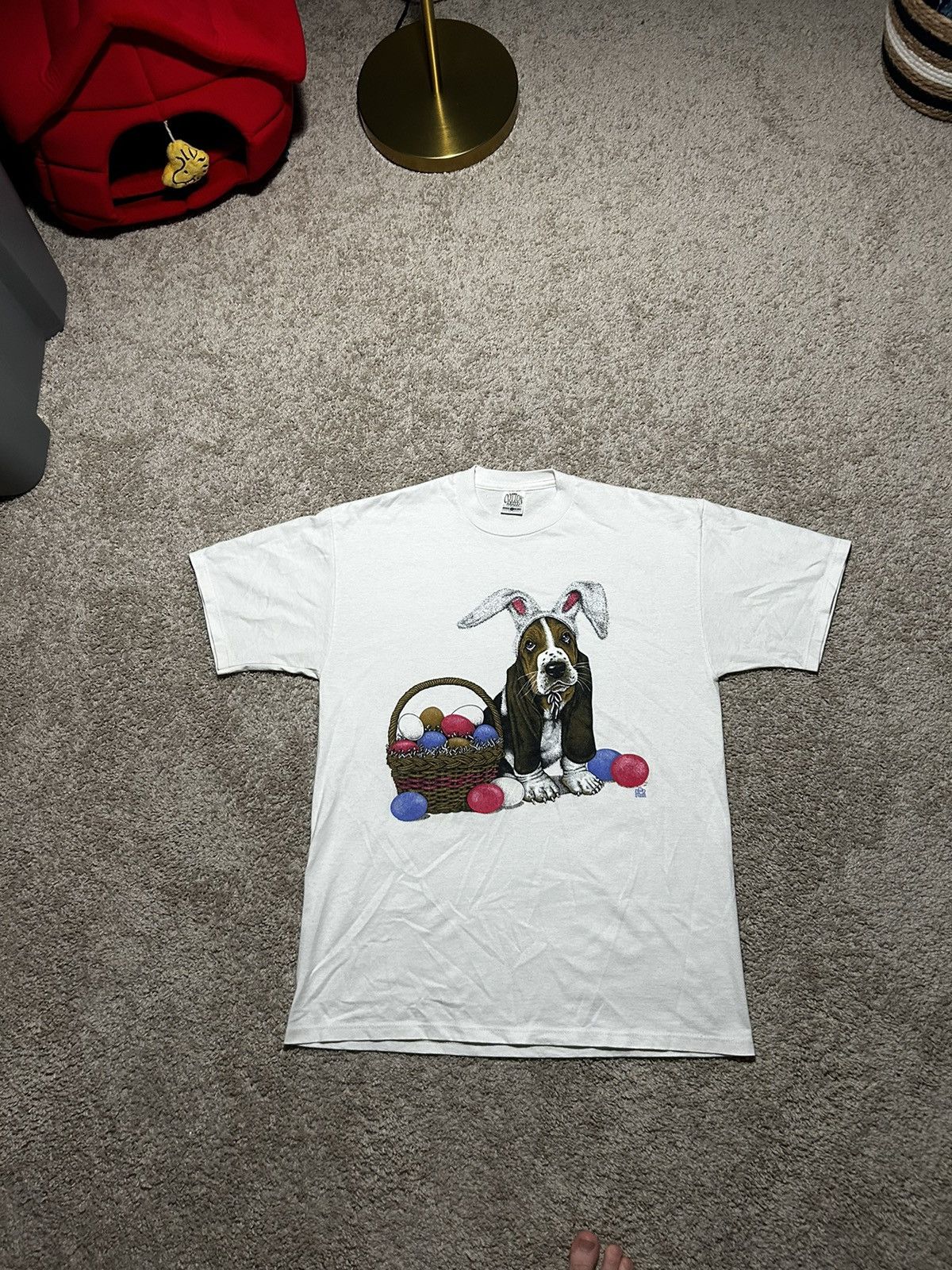 Other Vintage 90s Puppy Bunny Easter Tee Size US L / EU 52-54 / 3 - 2 Thumbnail