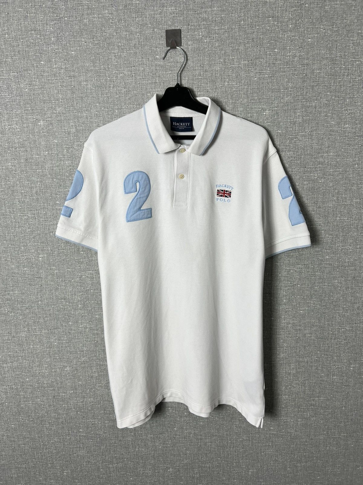 Hackett Rare Hackett Polo #2 Great Britain Flag Big Logo T-Shirt Size US M / EU 48-50 / 2 - 8 Thumbnail