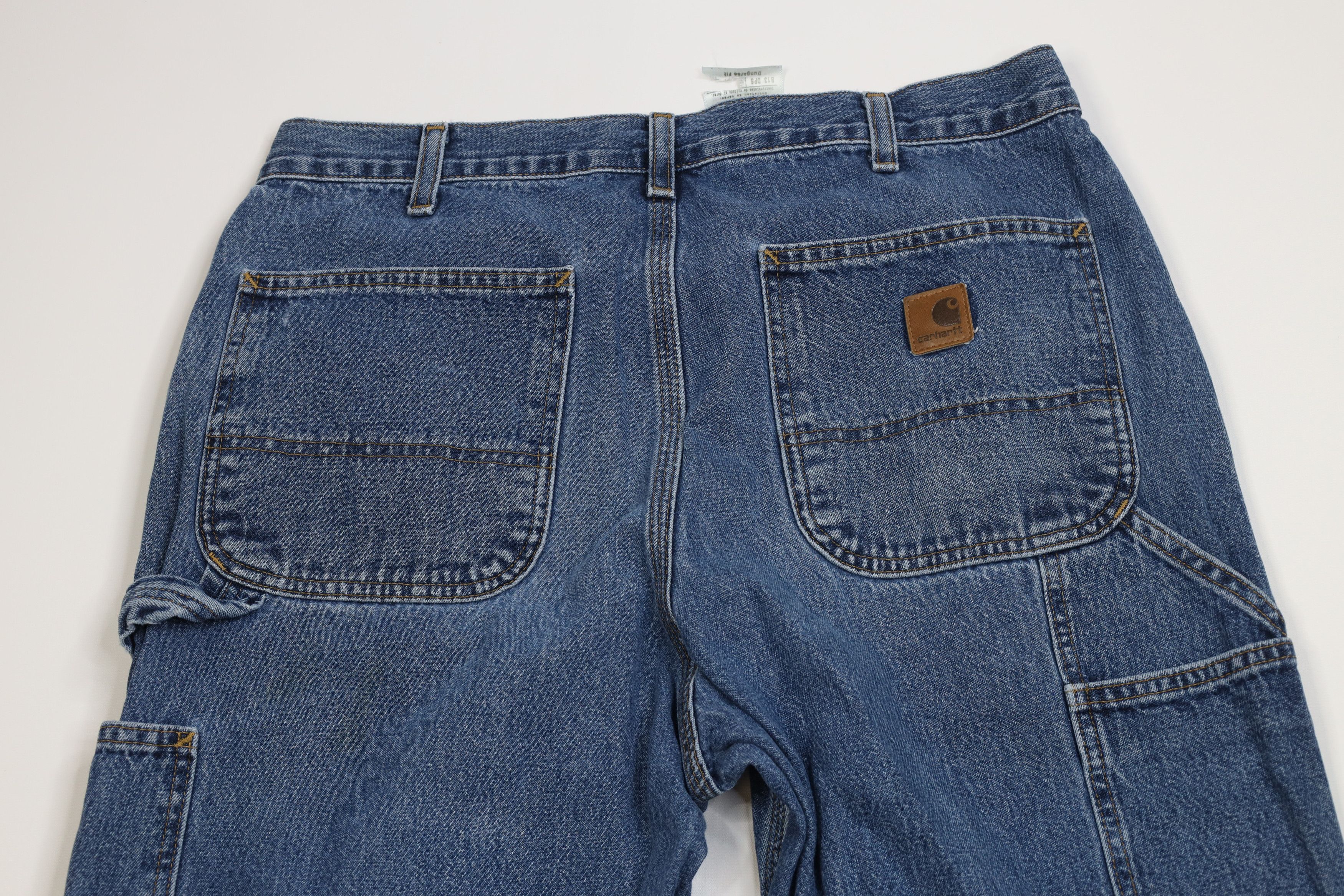 Carhartt Vintage Carhartt Wide Leg Dungaree Denim Jeans Blue Cotton Size US 32 / EU 48 - 9 Thumbnail