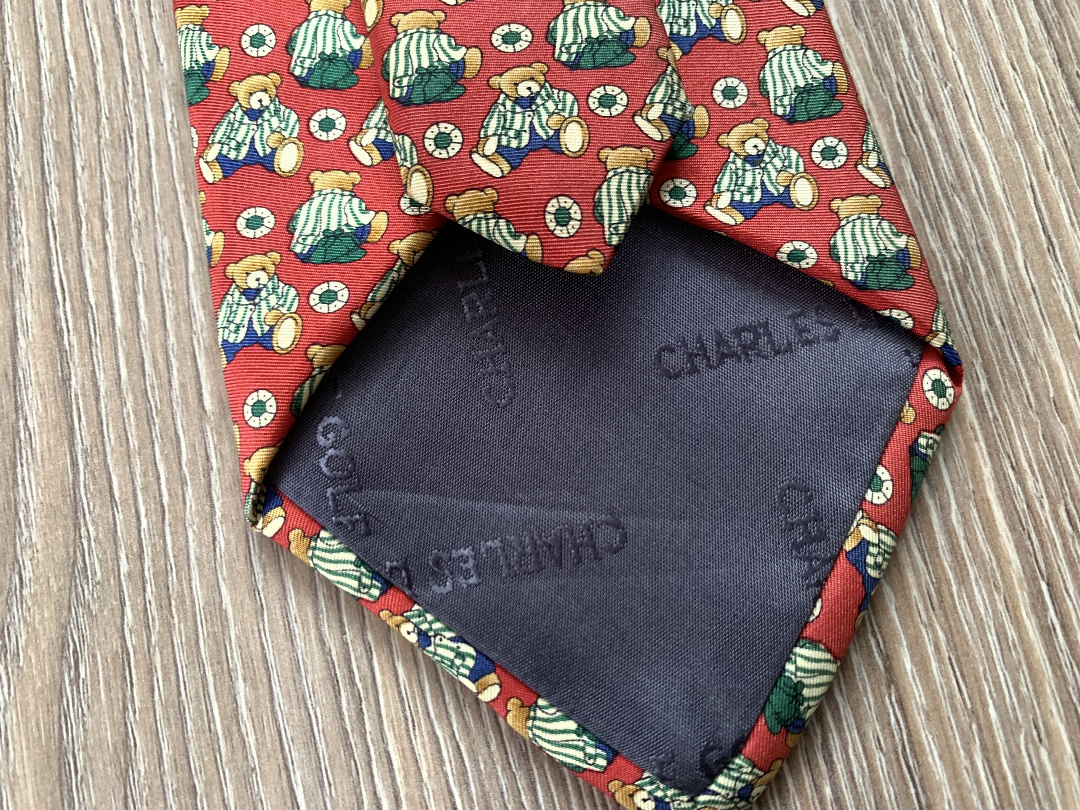 Other Charles Le Golf Vintage Bear Printed Silk Tie Size ONE SIZE - 6 Thumbnail