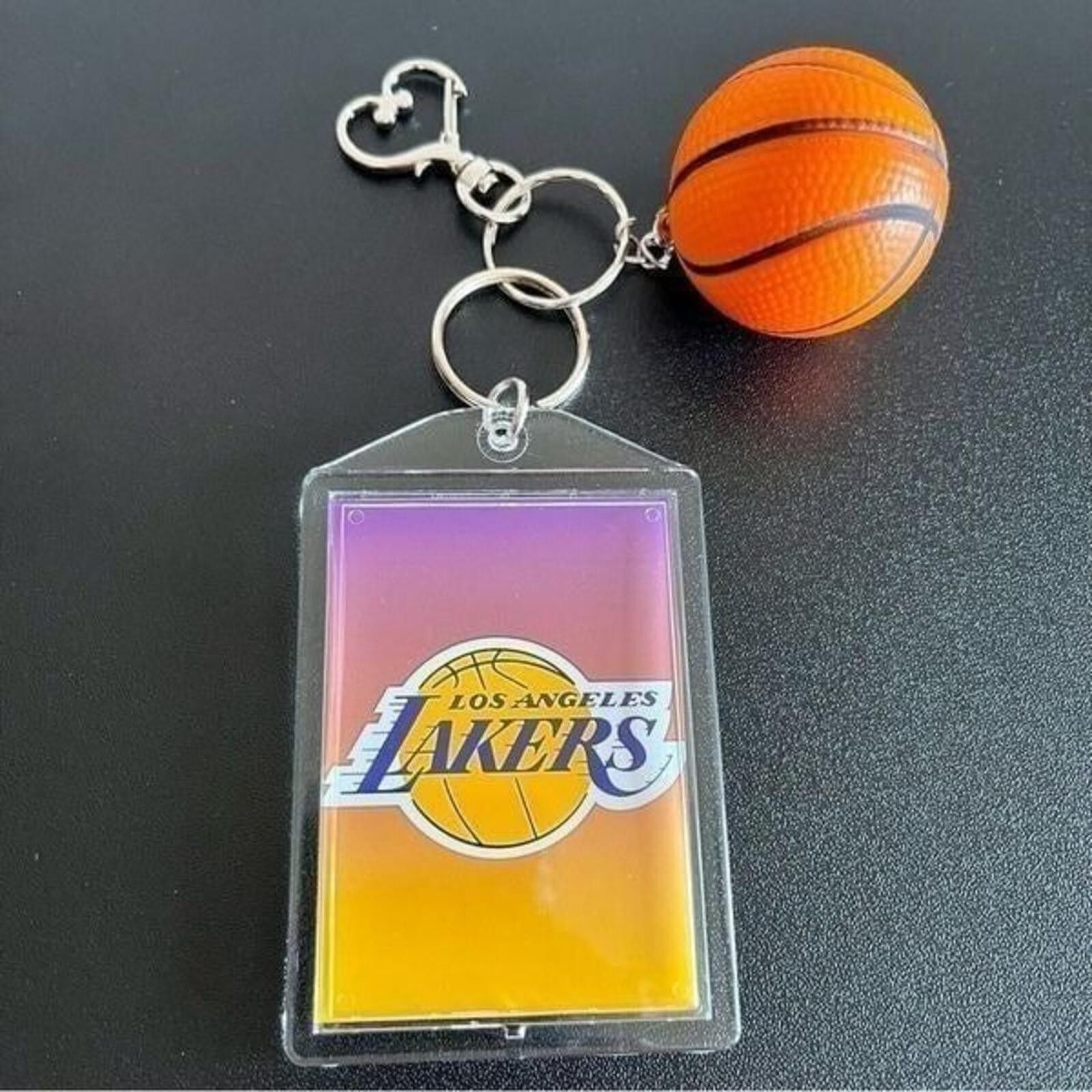 The Unbranded Brand Los Angeles Lakers Basketball Keychain with Mini Basketball Size ONE SIZE - 1 Thumbnail