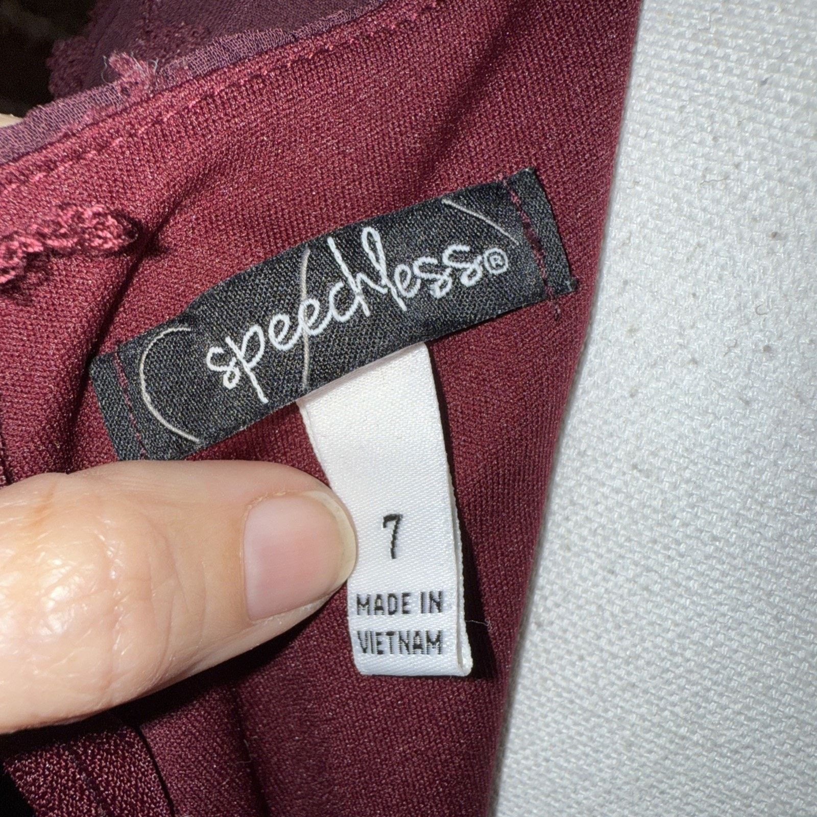 Other Speechless Dress Burgundy Size 7 Y2K Vibe Swiss Polka Dot Size M / US 6-8 / IT 42-44 - 6 Thumbnail