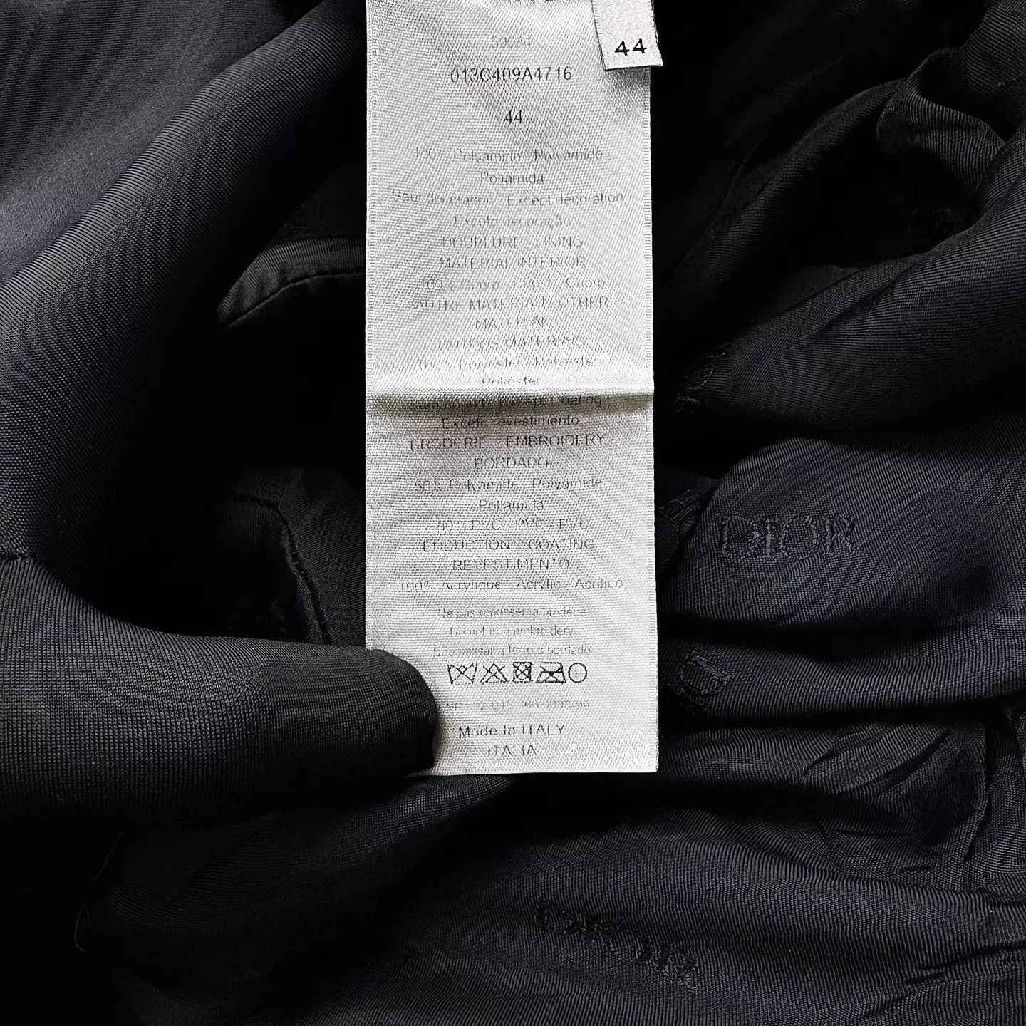 Dior Dior Saddle Pocket Logo Satin Tech Coated Unisex Jacket 44 Size US S / EU 44-46 / 1 - 5 Thumbnail