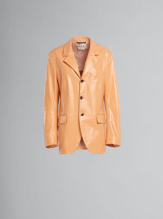Marni o1srvl11e0624 Leather Jacket in Orange Size XS / US 0-2 / IT 36-38 - 1 Thumbnail