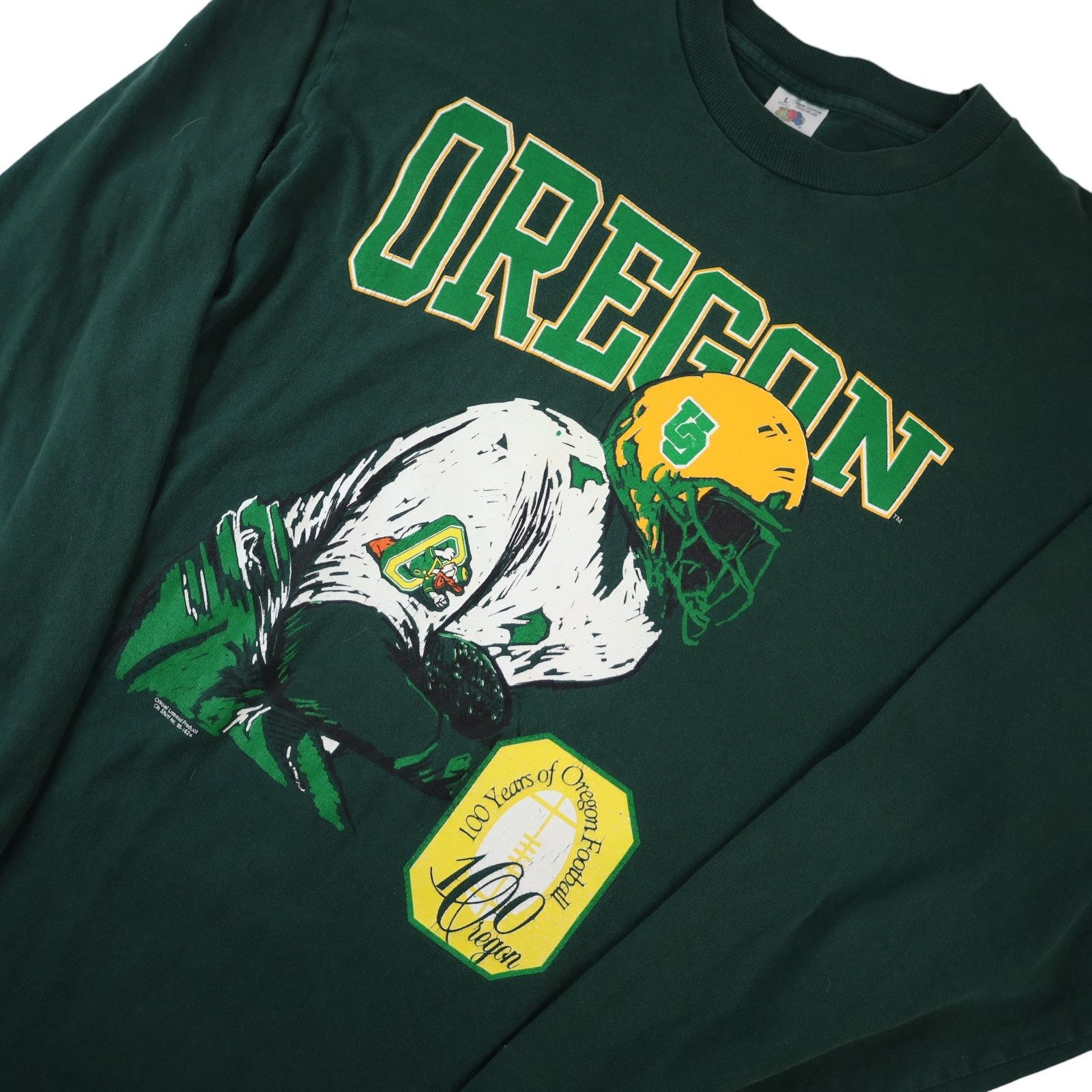 NCAA × Vintage Vintage Oregon Ducks 100yr Anniversary Graphic T Shirt Size US L / EU 52-54 / 3 - 2 Thumbnail