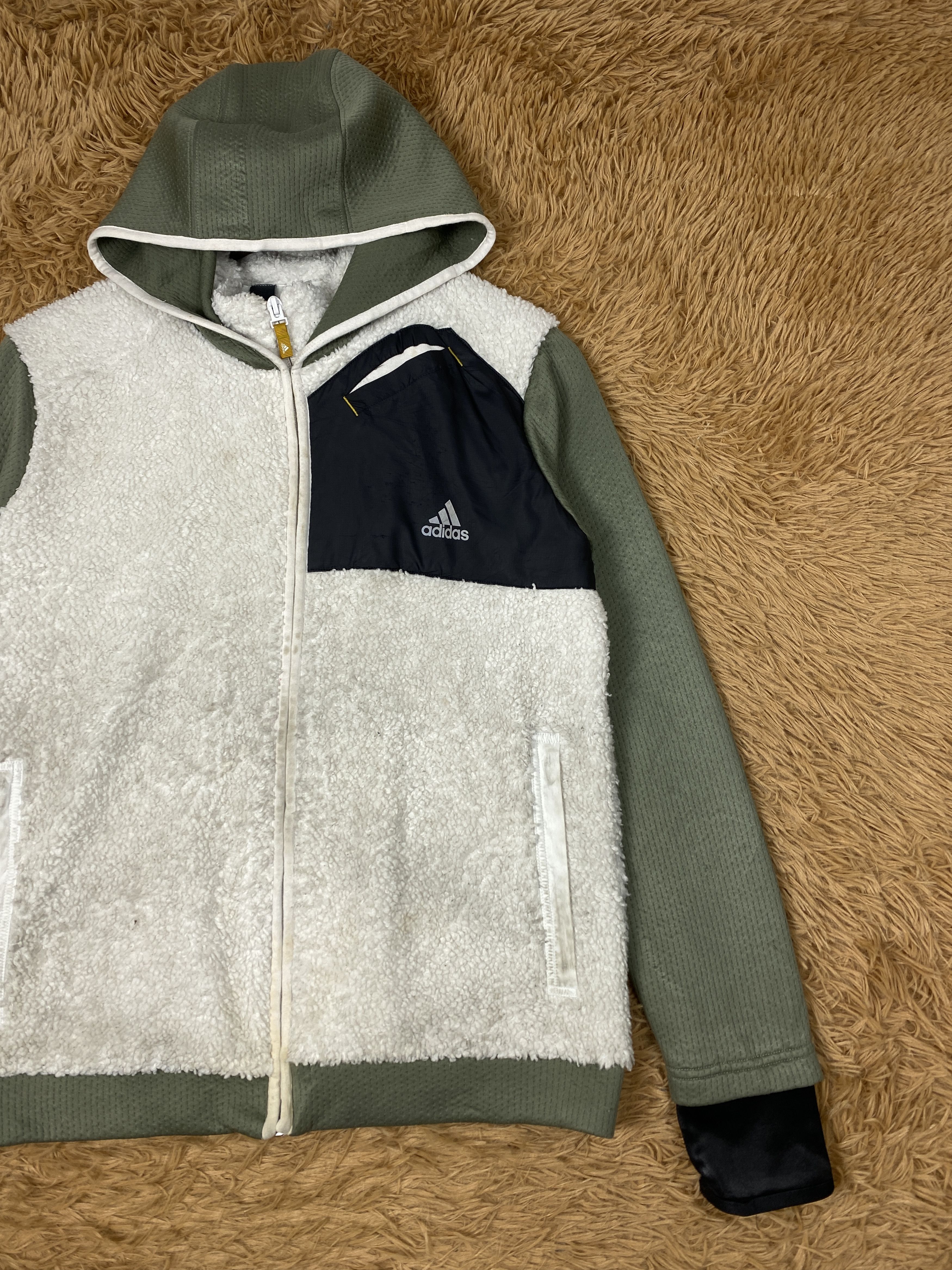 Adidas Vintage Adidas Fleece With Hoodies Jacket PJ2577 Size US XS / EU 42 / 0 - 3 Thumbnail