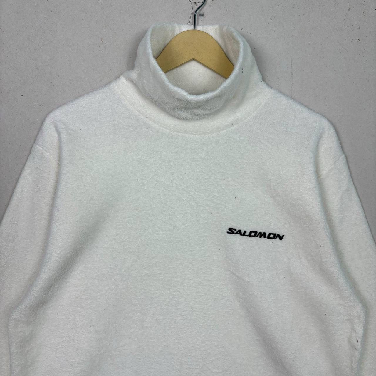 Salomon Salomon Vintage High Neck Fleece Sweater White Tech Gorpcore Size US M / EU 48-50 / 2 - 3 Thumbnail