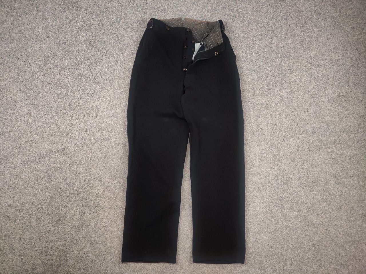 Vintage 1950's Vintage High Waist Fishtail Suspender Buckle Pants Size US 30 / EU 46 - 6 Thumbnail