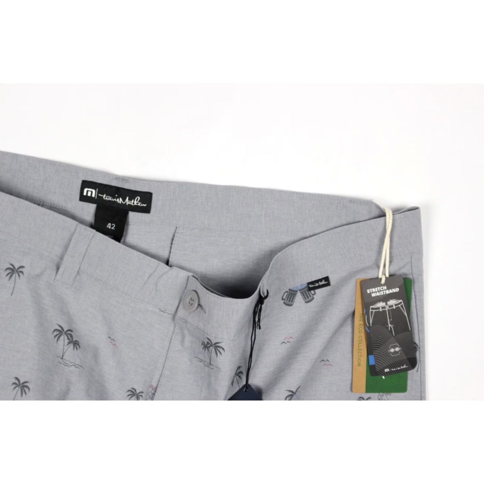 TravisMathew Travis Mathew Men's Straight Short Golf Shorts Size 42 Heather Sleet Print Gray Size US 42 / EU 58 - 4 Thumbnail