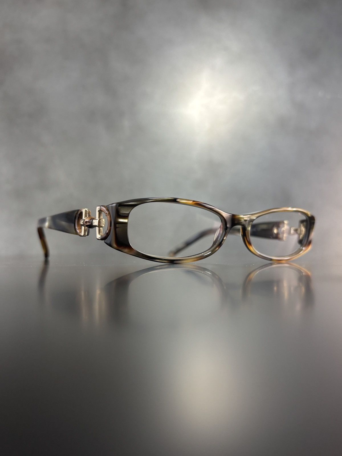 Gucci 2000s Vintage Gucci Frames Horsebit GG3009 Y2K Eyeglasses IT Size ONE SIZE - 19 Thumbnail