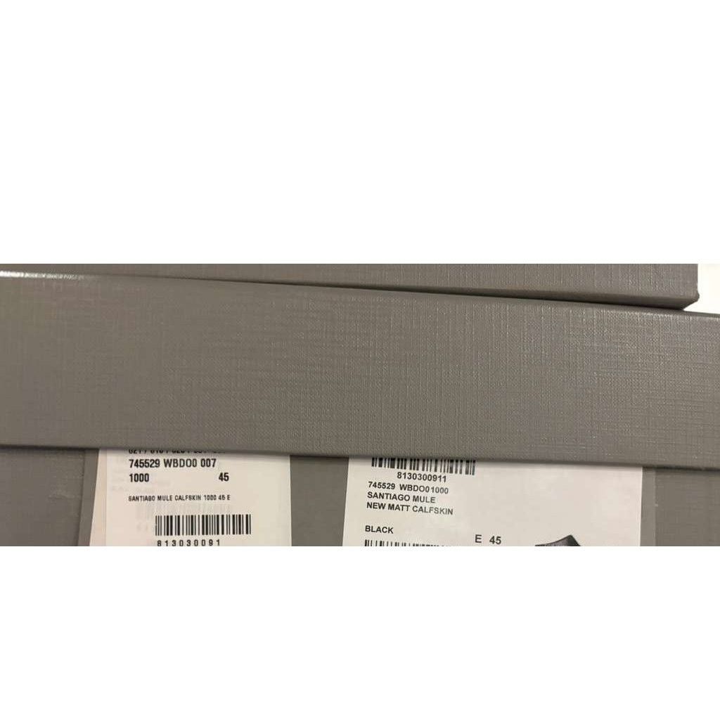 Balenciaga o1rshd1 New Matt Calfskin Santiago Mule Sandal in Black Size US 12 / EU 45 - 19 Thumbnail