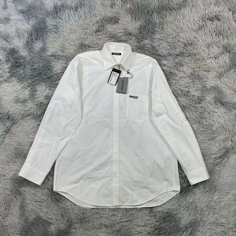 Balenciaga Balenciaga size 38 Embroidery the wave shirt 2501-Nextarrow Size US M / EU 48-50 / 2 - 1 Thumbnail