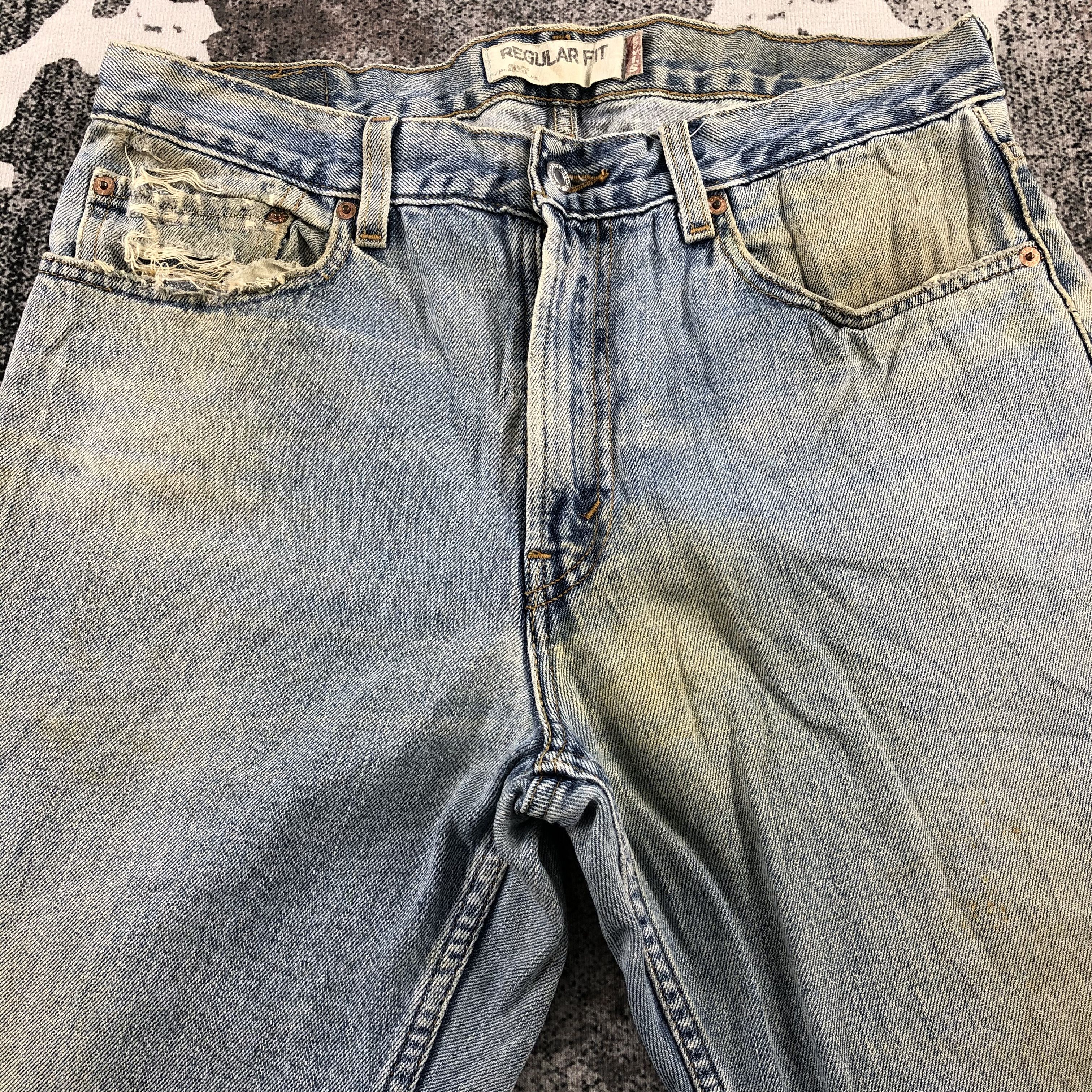 Levi's Vintage Levis 505 Jeans Dirty Medium Wash KJ1104 Size US 34 / EU 50 - 3 Thumbnail