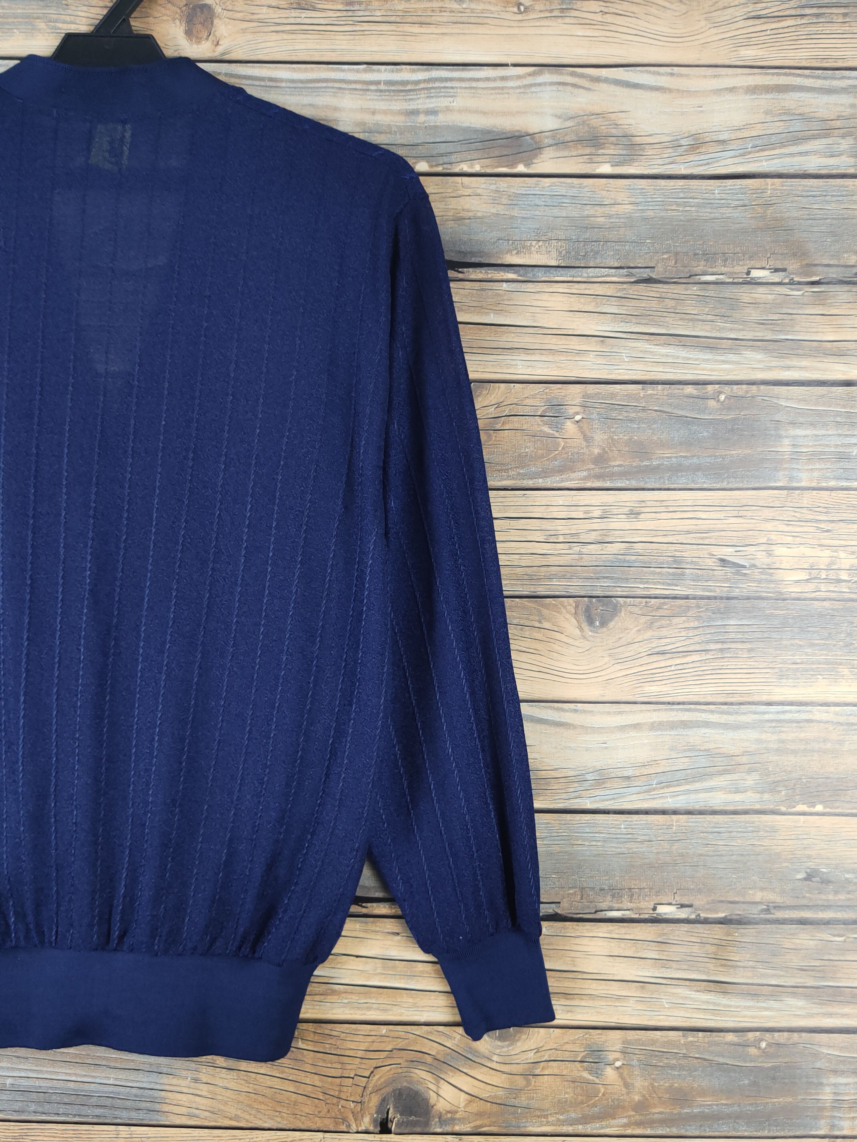 Lindbergh Lindbergh vintage japan Navy Net Knitwear Cardigan #W1649 Size US M / EU 48-50 / 2 - 9 Thumbnail