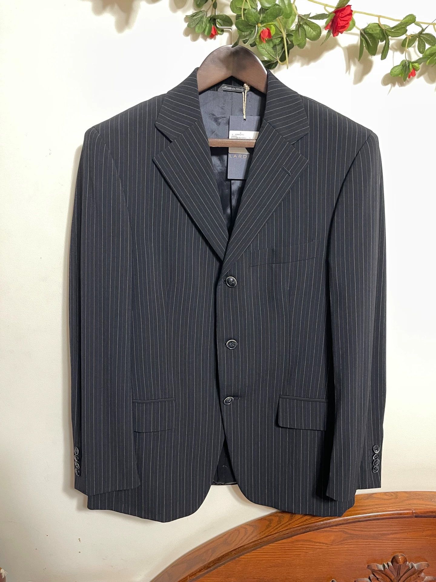 Lardini Lardini Multi-Striped Slim Suit 48 Size 48R - 1 Thumbnail