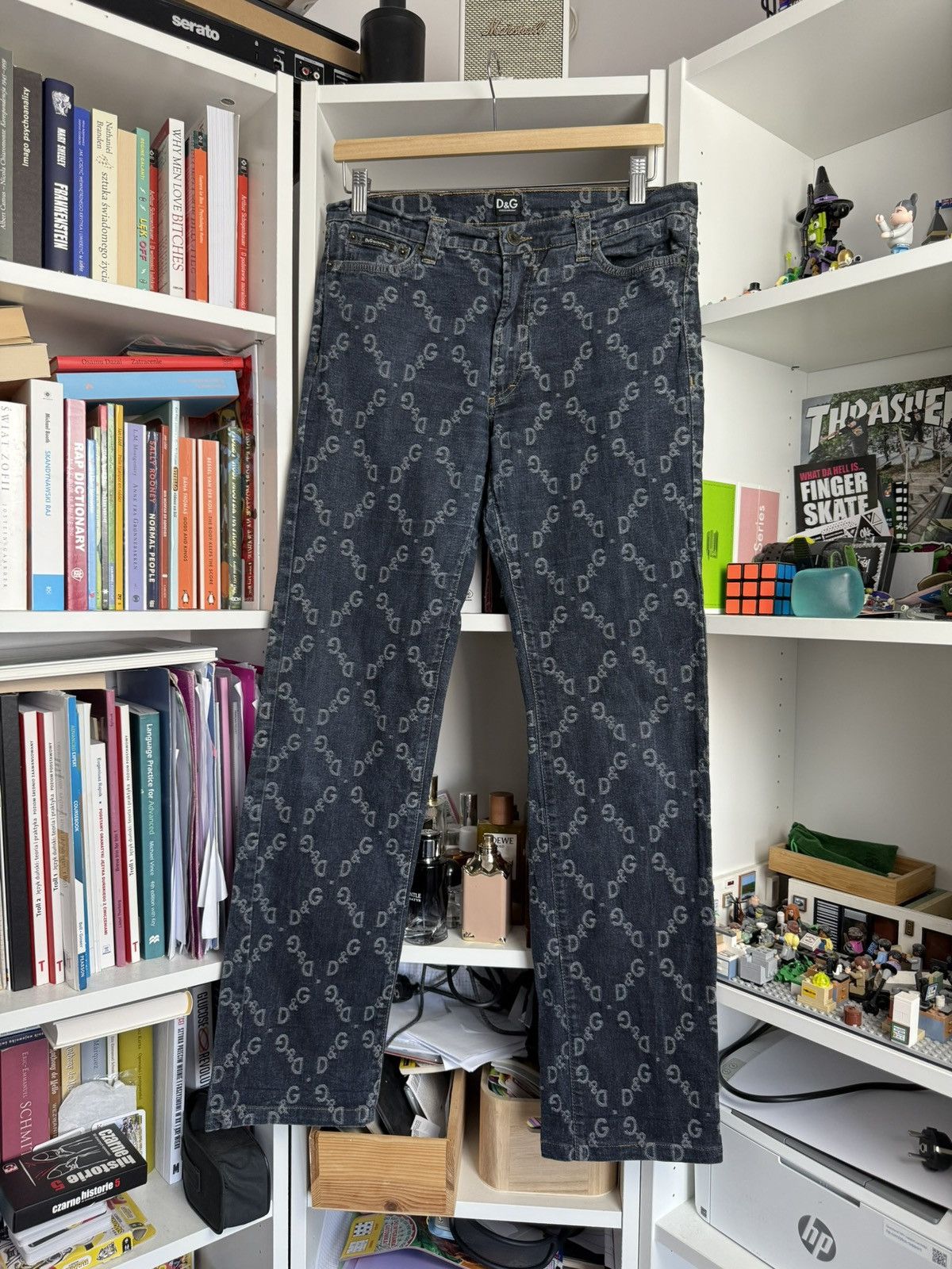 Designer × Dolce & Gabbana × Vintage Vintage y2k Dolce & Gabbana monogram denim pants 30 archive Size US 30 / EU 46 - 1 Thumbnail